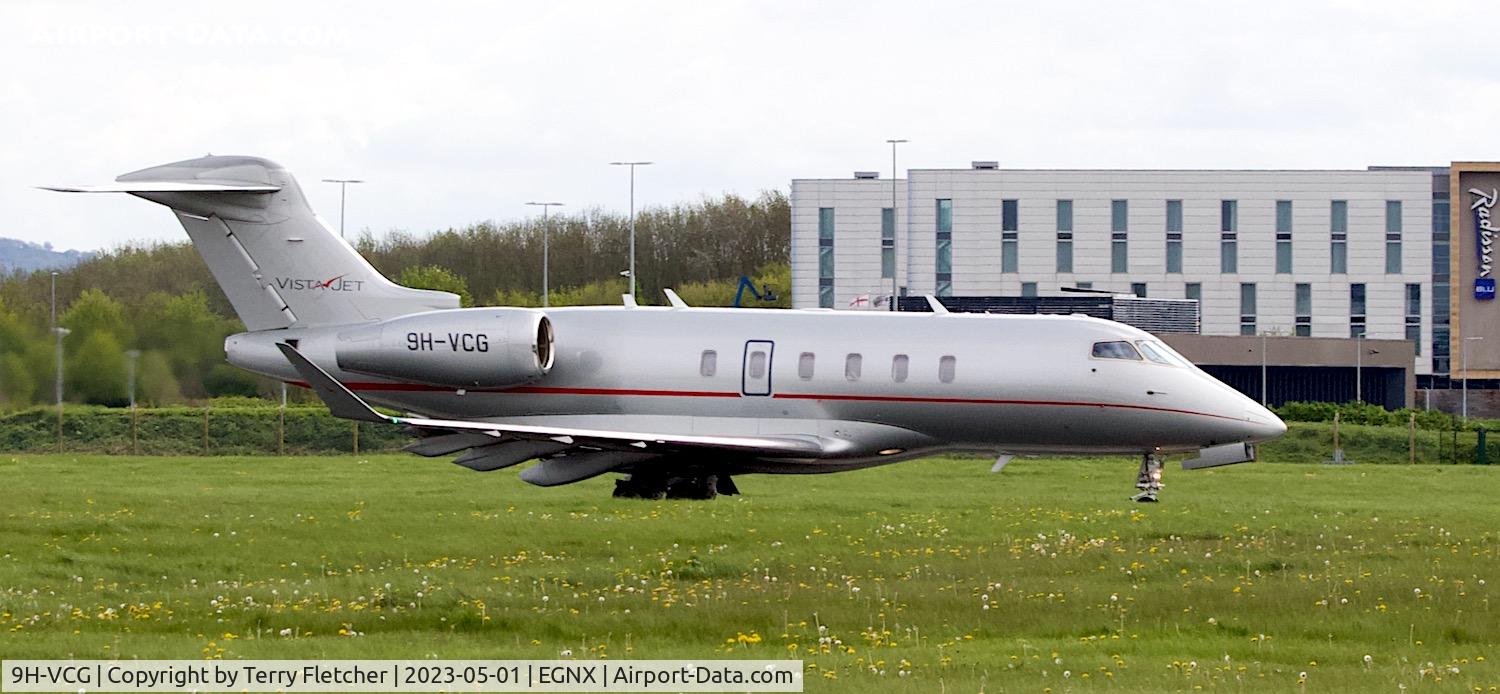 9H-VCG, 2014 Bombardier Challenger 350 (BD-100-1A10) C/N 20545, At East Midlands Airport