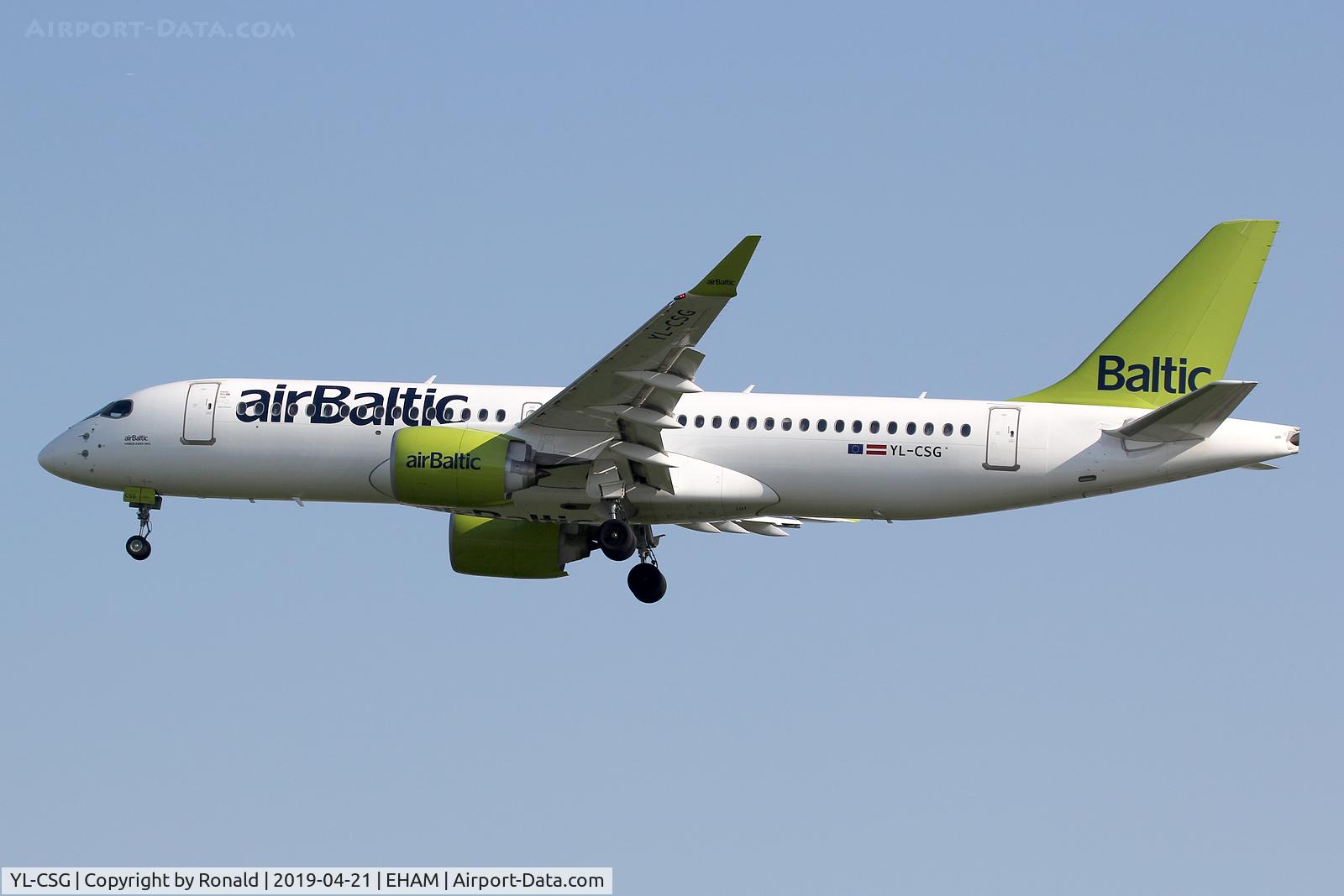 YL-CSG, 2017 Bombardier CSeries CS300 (BD-500-1A11) C/N 55009, at spl