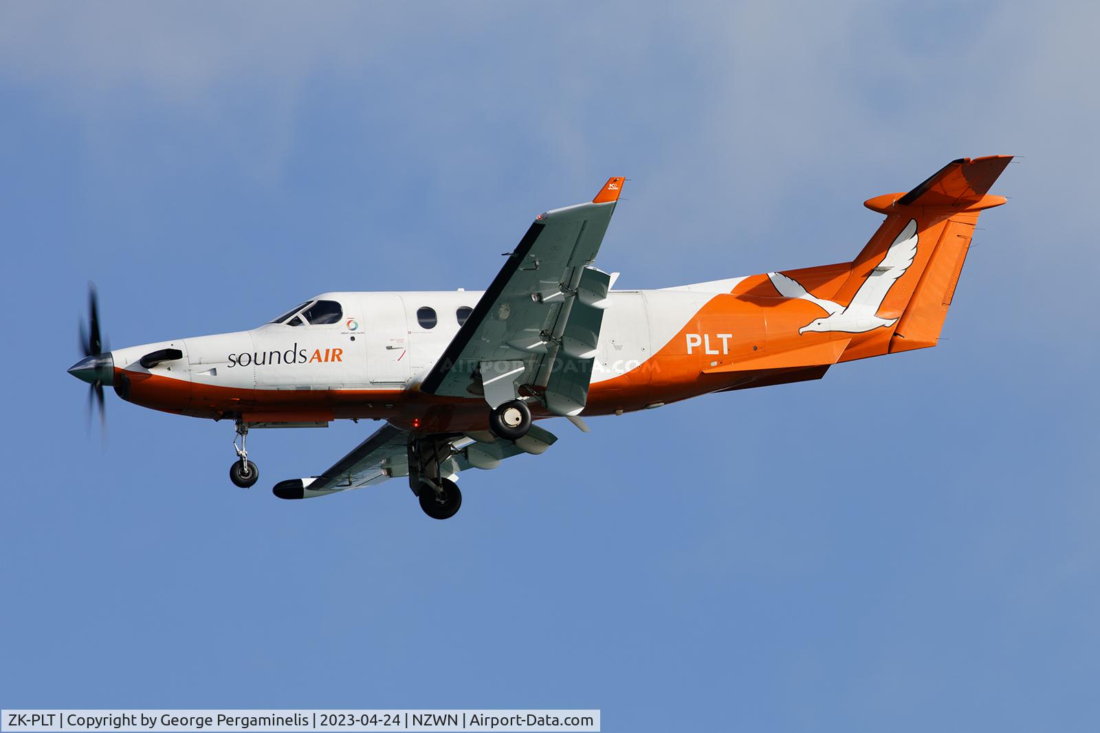 ZK-PLT, 2001 Pilatus PC-12/45 C/N 379, Wellington airport, NZ.