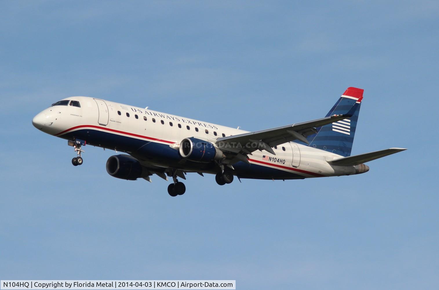 N104HQ, 2007 Embraer 175LR (ERJ-170-200LR) C/N 17000160, Republic/USA zx