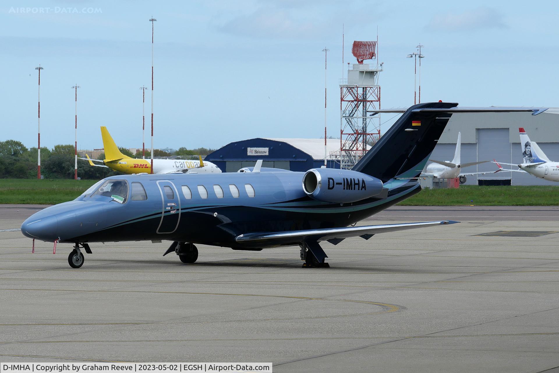 D-IMHA, 2006 Cessna 525A Citation CJ2+ C/N 525A-0322, Parked at Norwich.