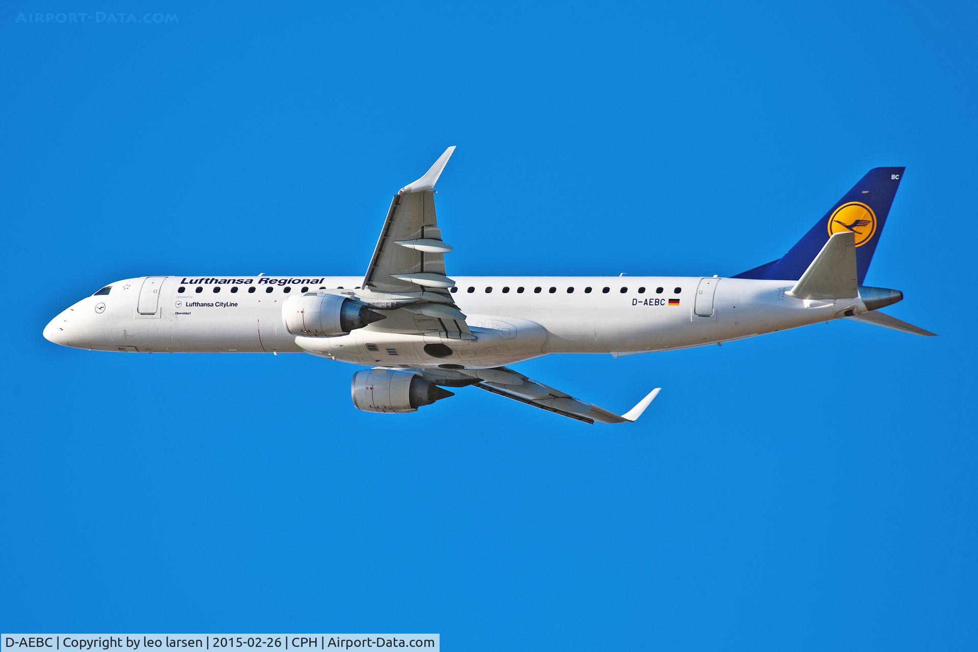 D-AEBC, 2009 Embraer 195LR (ERJ-190-200LR) C/N 19000320, Copenhagen 26.2.2015
