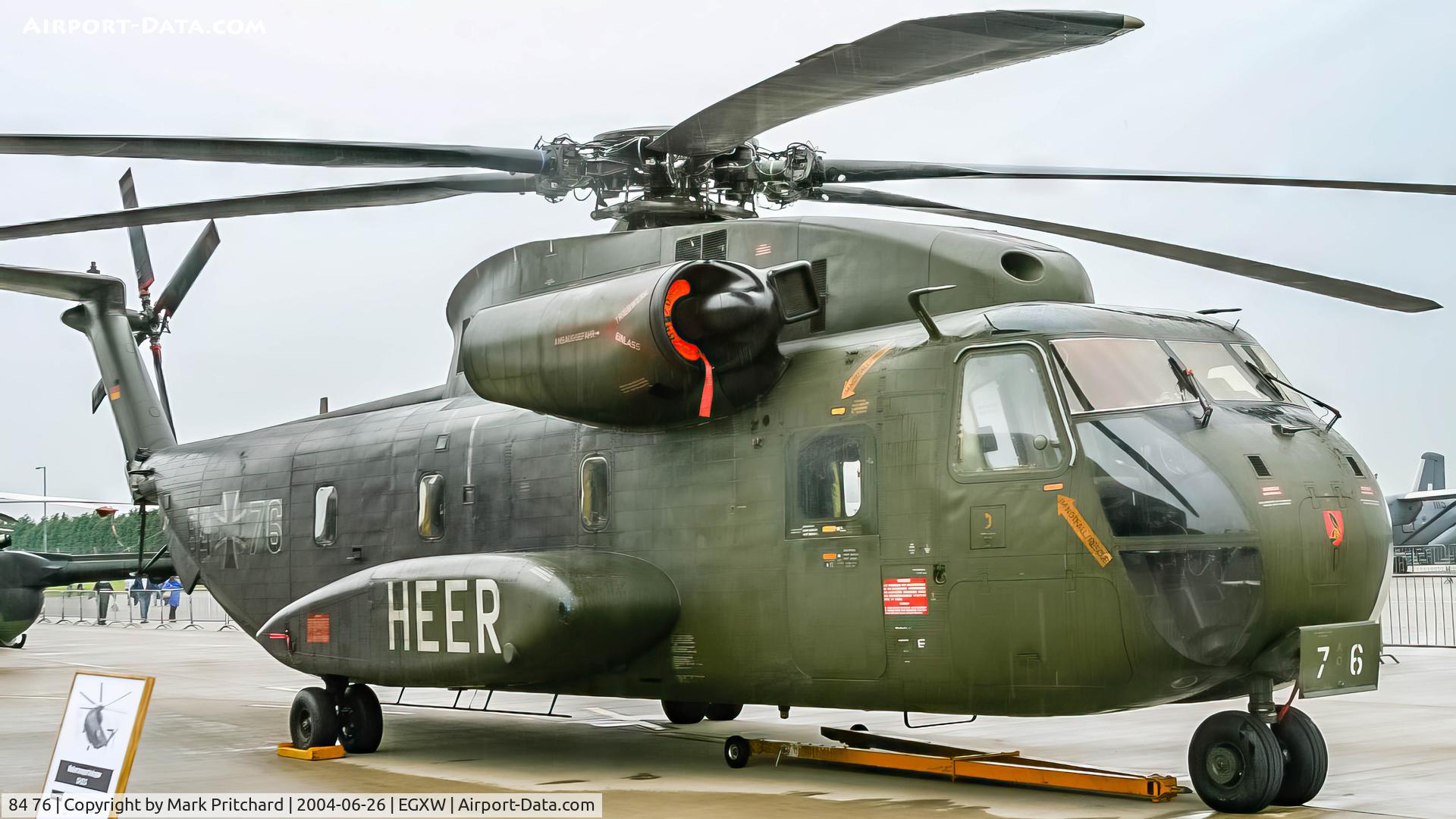 84 76, Sikorsky (VFW-Fokker) CH-53G C/N V65-074, Taken at RAF Waddington