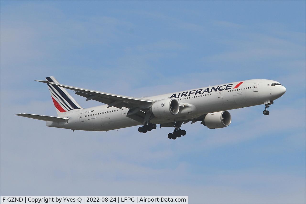 F-GZND, 2009 Boeing 777-328/ER C/N 35543, Boeing 777-328ER, On final rwy 09L, Roissy Charles De Gaulle airport (LFPG-CDG)