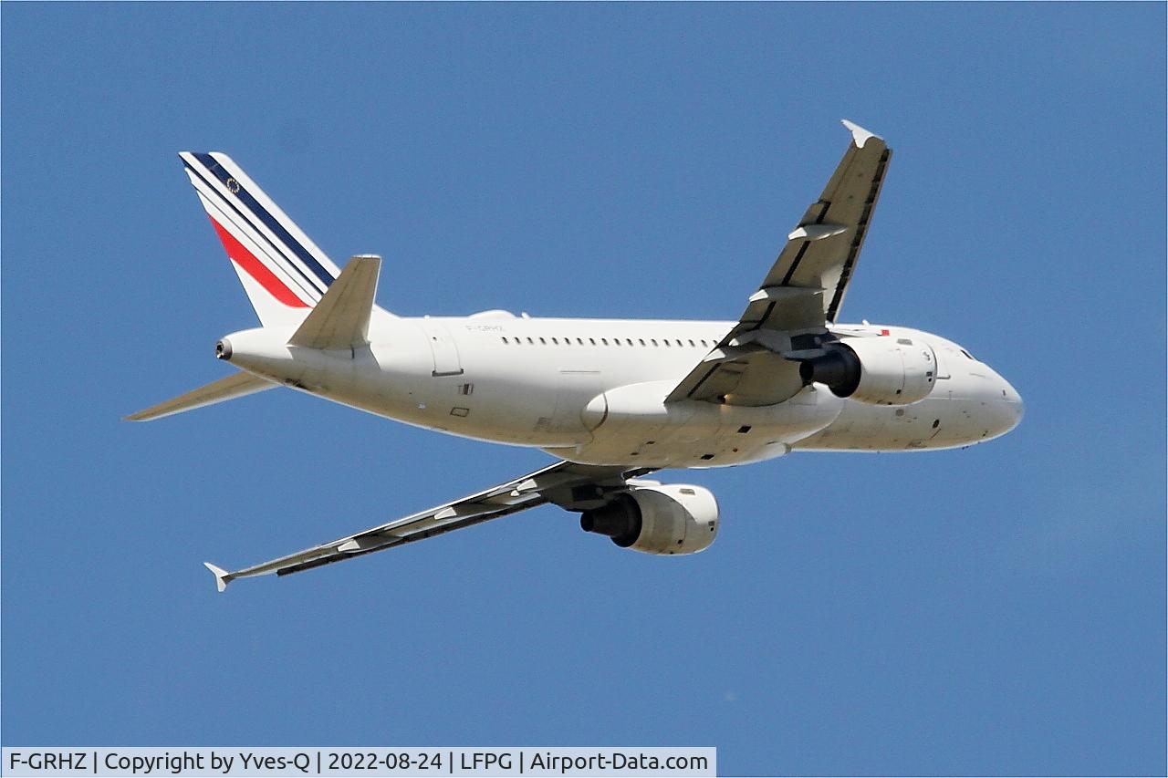 F-GRHZ, 2001 Airbus A319-111 C/N 1622, Airbus A319-111, Climbing from rwy 09R, Roissy Charles De Gaulle airport (LFPG-CDG)