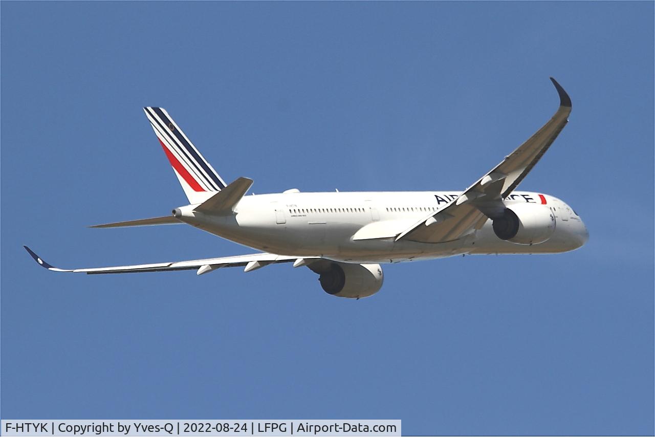 F-HTYK, 2021 Airbus A350-941 C/N 502, Airbus A350-941, Climbing from rwy 09R, Roissy Charles De Gaulle airport (LFPG-CDG)