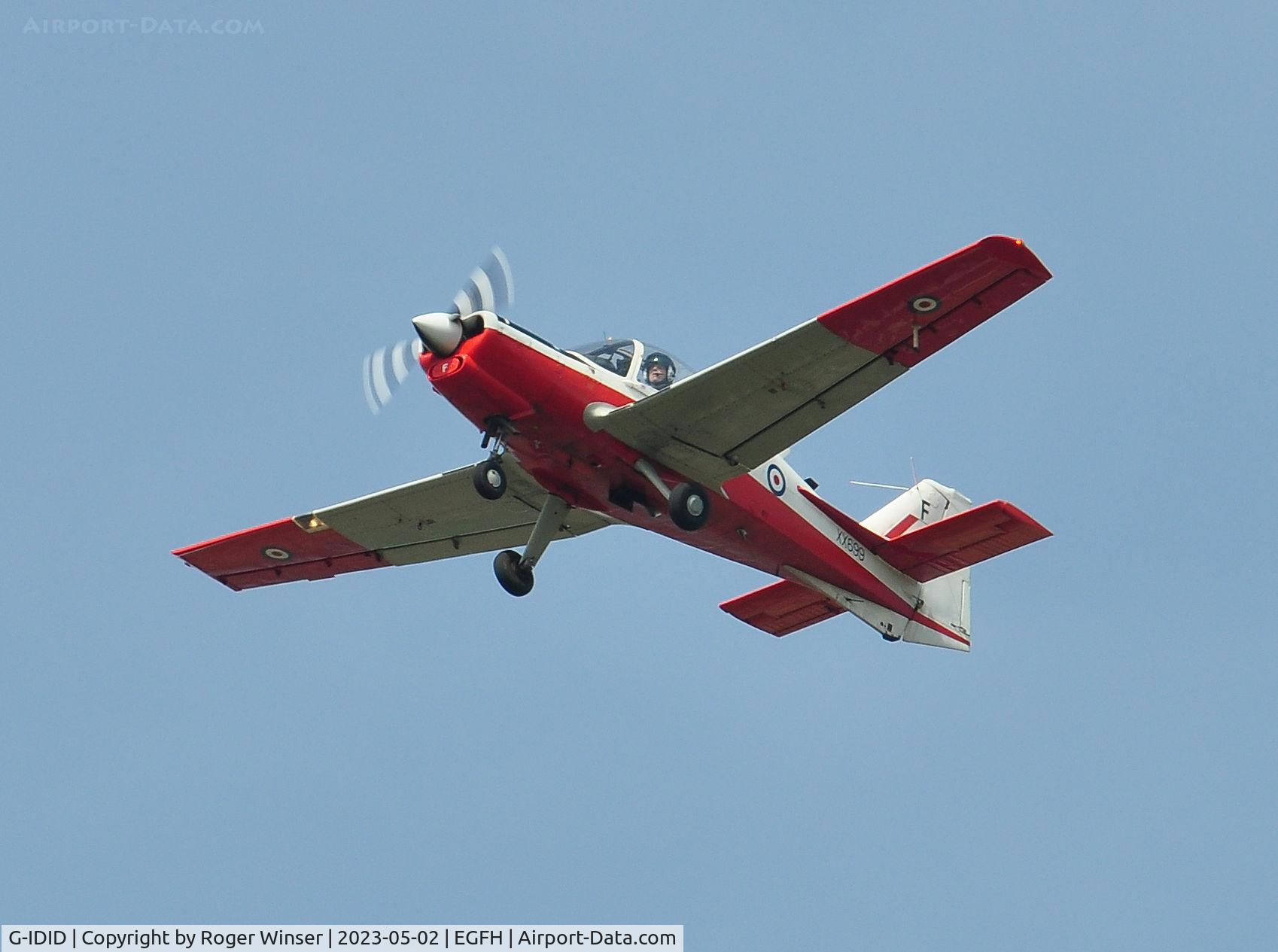 G-IDID, 1975 Scottish Aviation Bulldog T.1 C/N BH120/348, Overhead the airport.