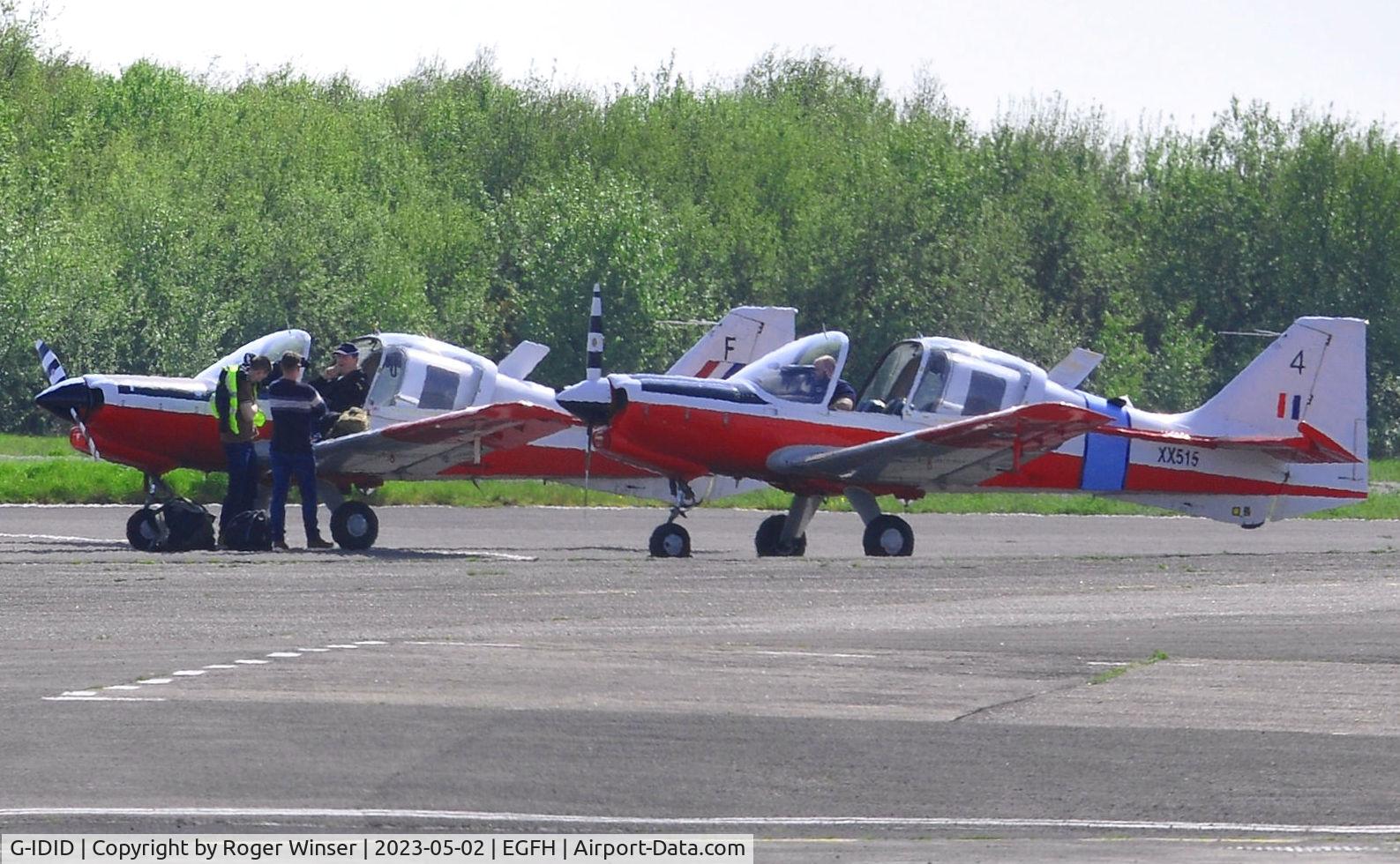 G-IDID, 1975 Scottish Aviation Bulldog T.1 C/N BH120/348, Ex-RAF Bulldogs XX699 coded F with G-CBBC (XX515 coded 4).