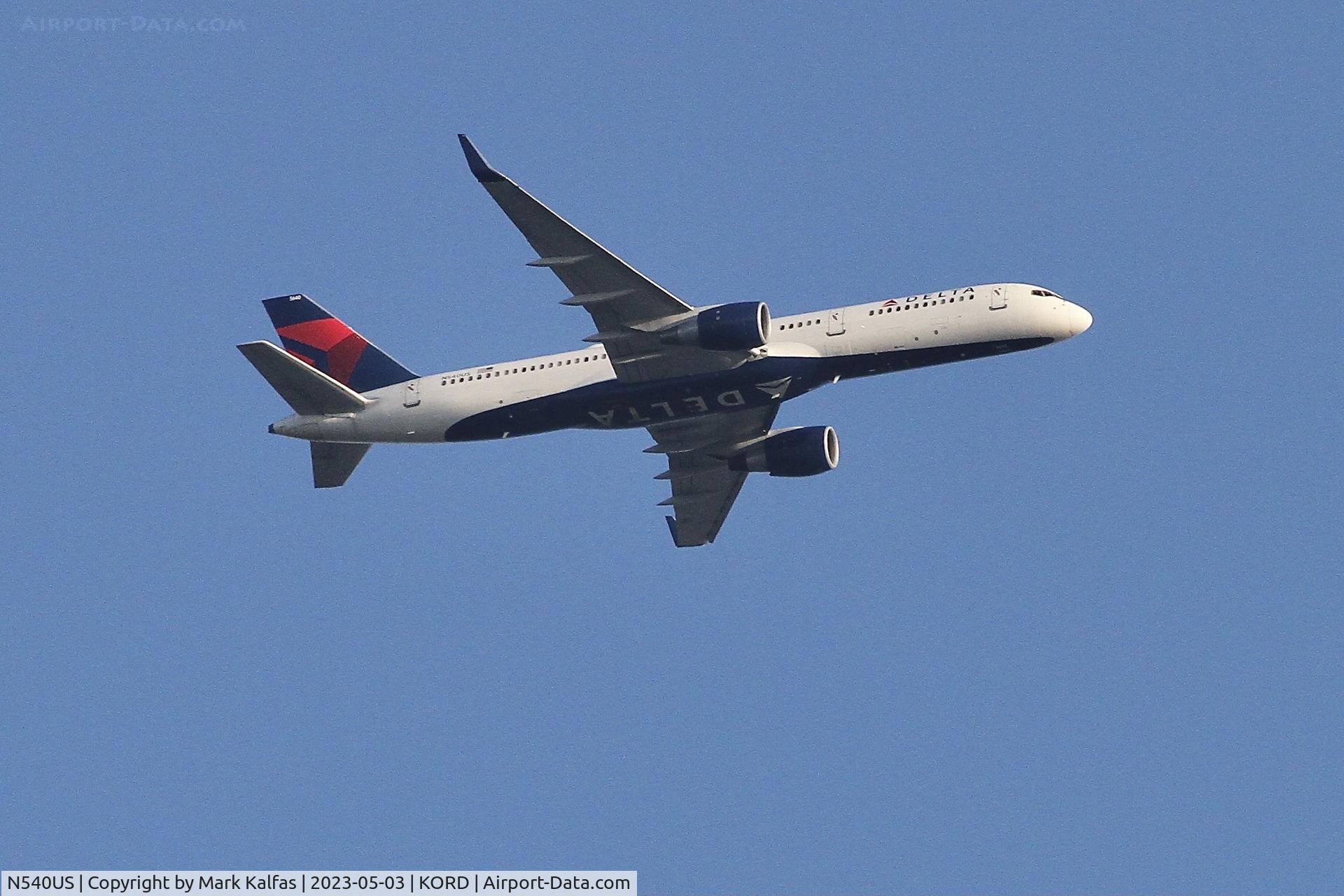 N540US, 1996 Boeing 757-251 C/N 26487, Delta Boeing 757-251, N540US arriving at ORD from ATL.