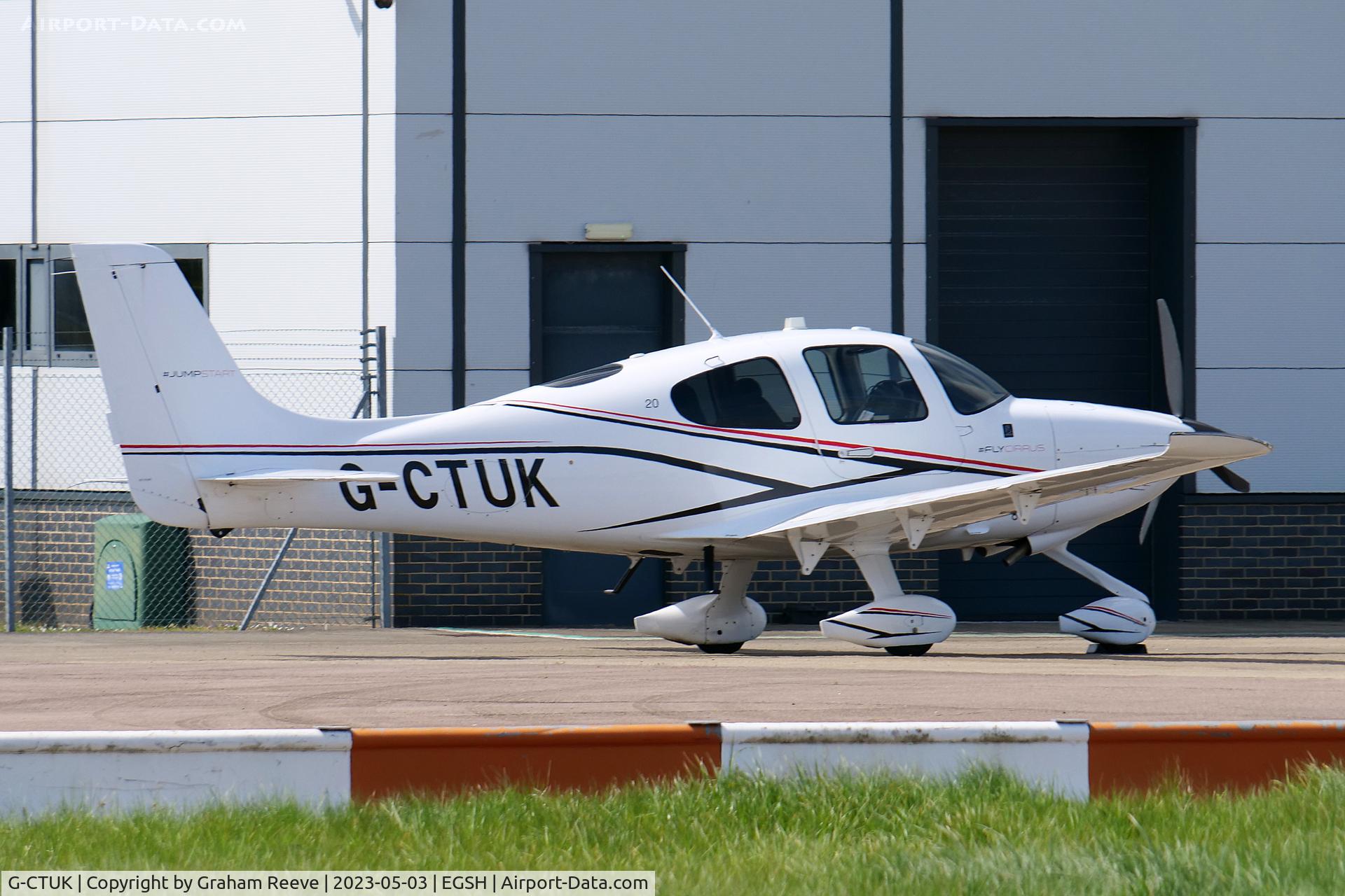 G-CTUK, 2018 Cirrus SR-20 C/N 2435, Parked at Norwich.
