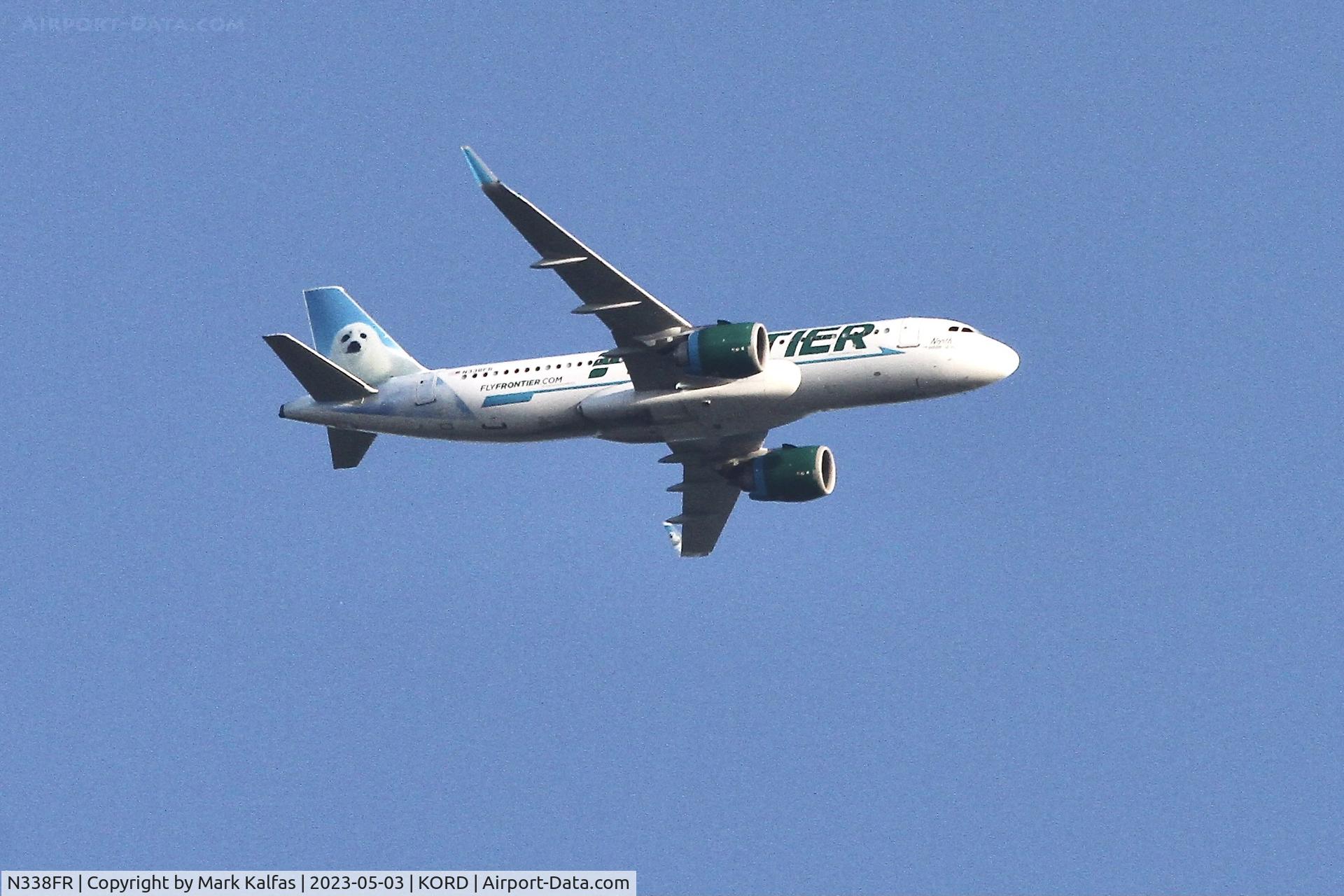 N338FR, 2018 Airbus A320-251N C/N 8402, Frontier Airbus A320-251N, N338FR arriving at ORD from PUL