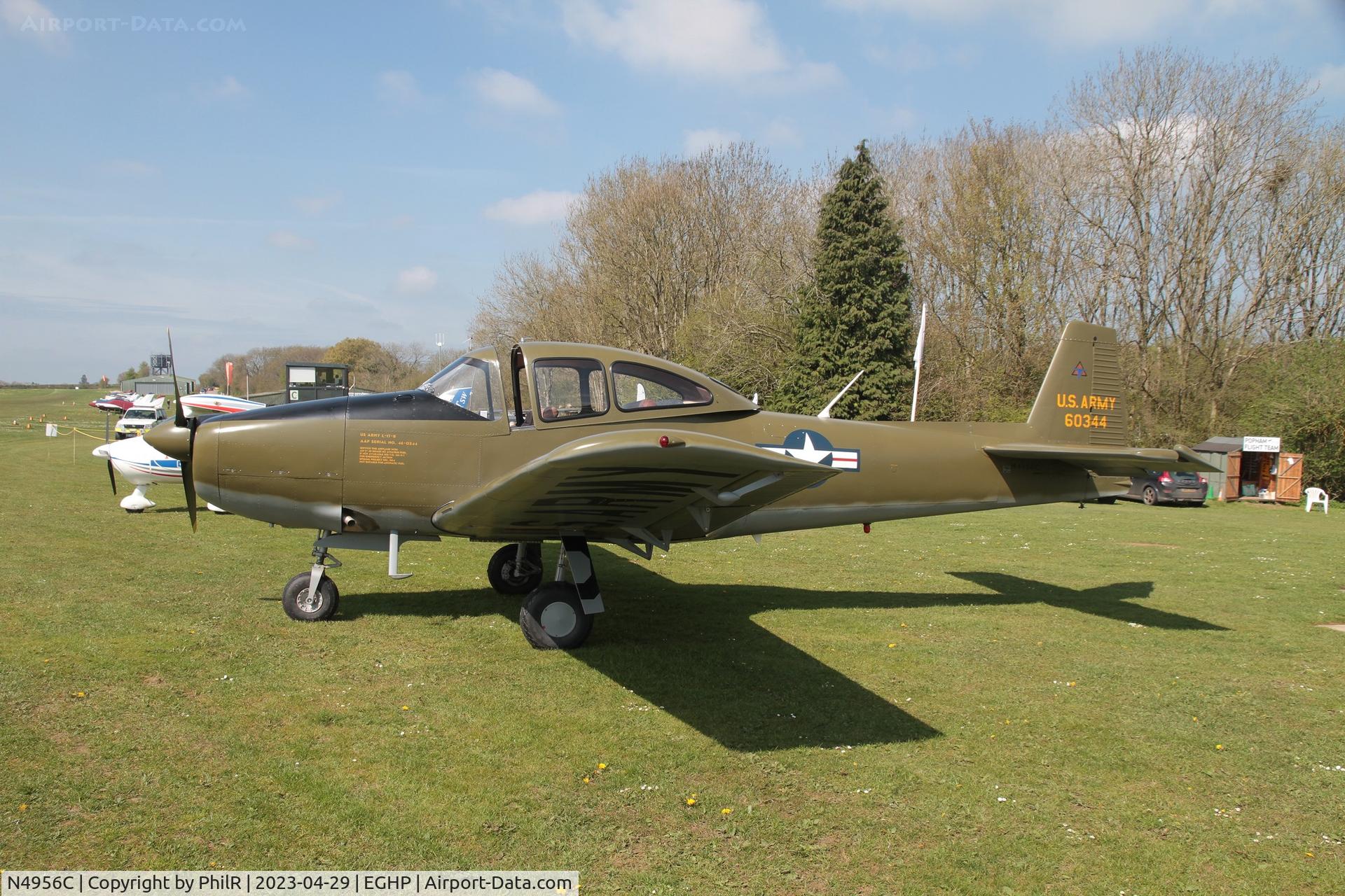 N4956C, North American Navion (NA-145) C/N NAV-4-344, '60344' N4956C 1946 North American L-17B Navion US Army Popham