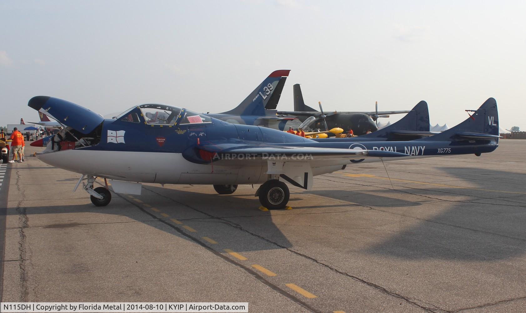 N115DH, 1956 De Havilland (F+W Emmen) Vampire T.55 (DH-115) C/N 866, Vampire zx