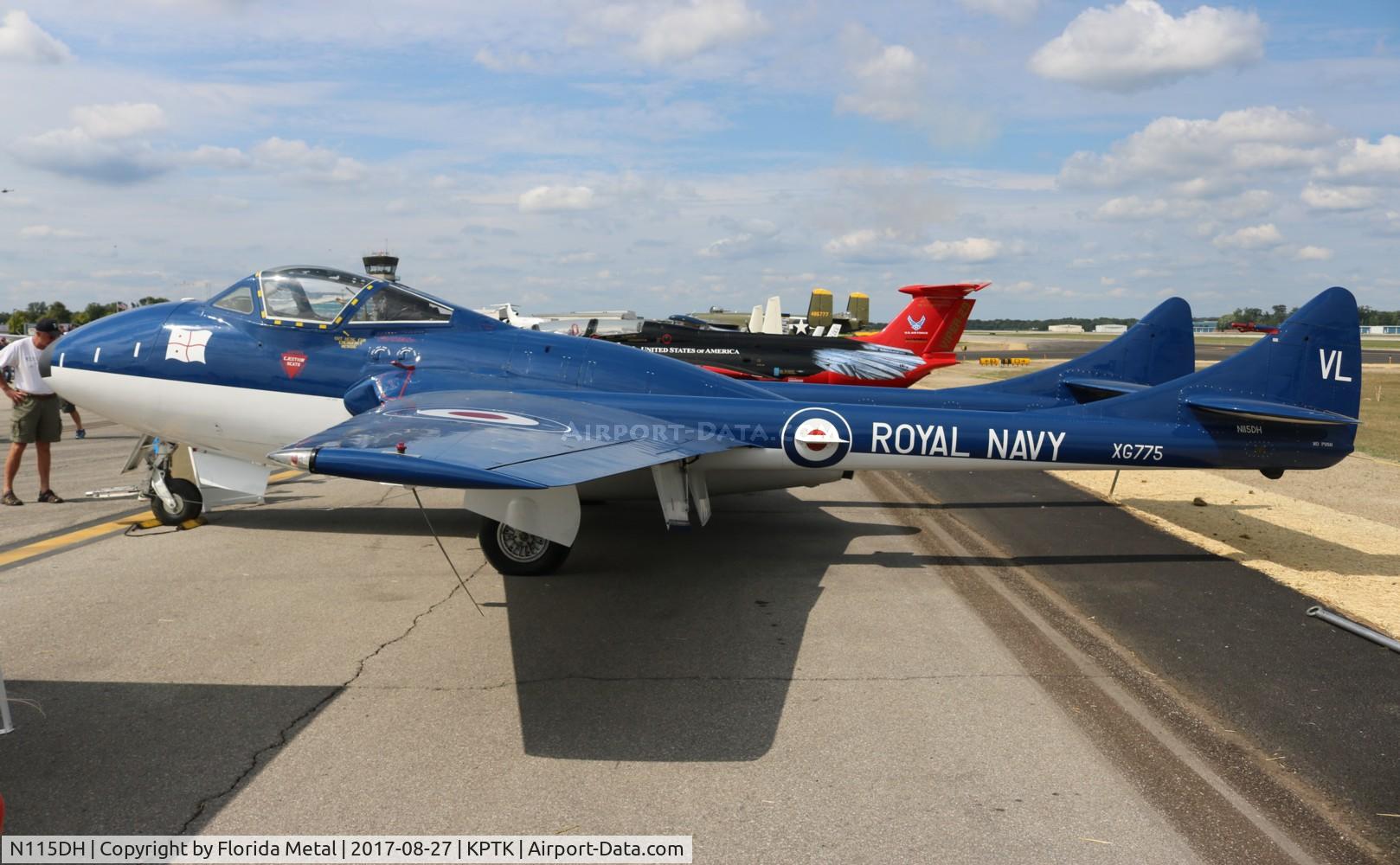N115DH, 1956 De Havilland (F+W Emmen) Vampire T.55 (DH-115) C/N 866, Vampire zx
