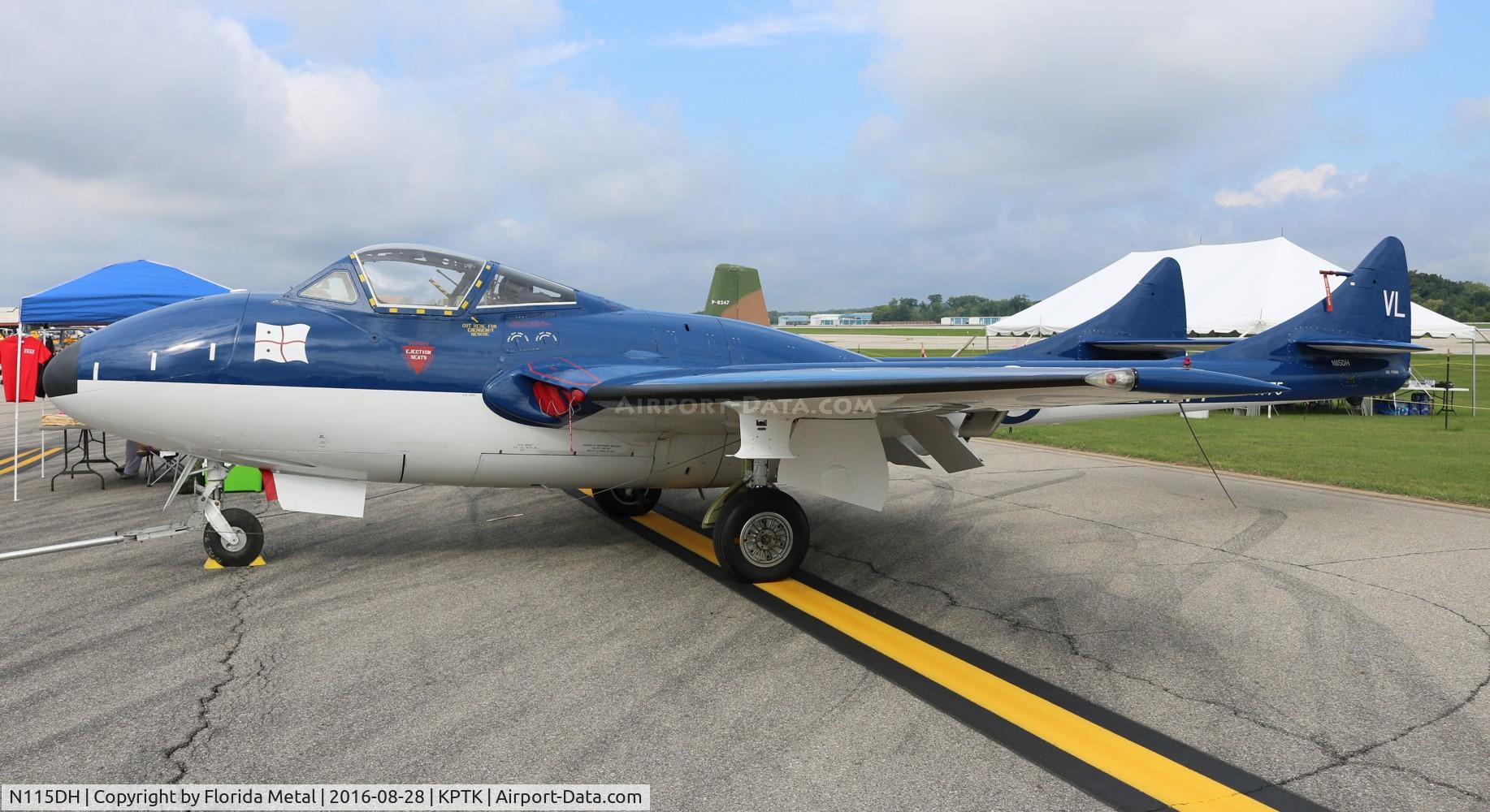 N115DH, 1956 De Havilland (F+W Emmen) Vampire T.55 (DH-115) C/N 866, PTK zx