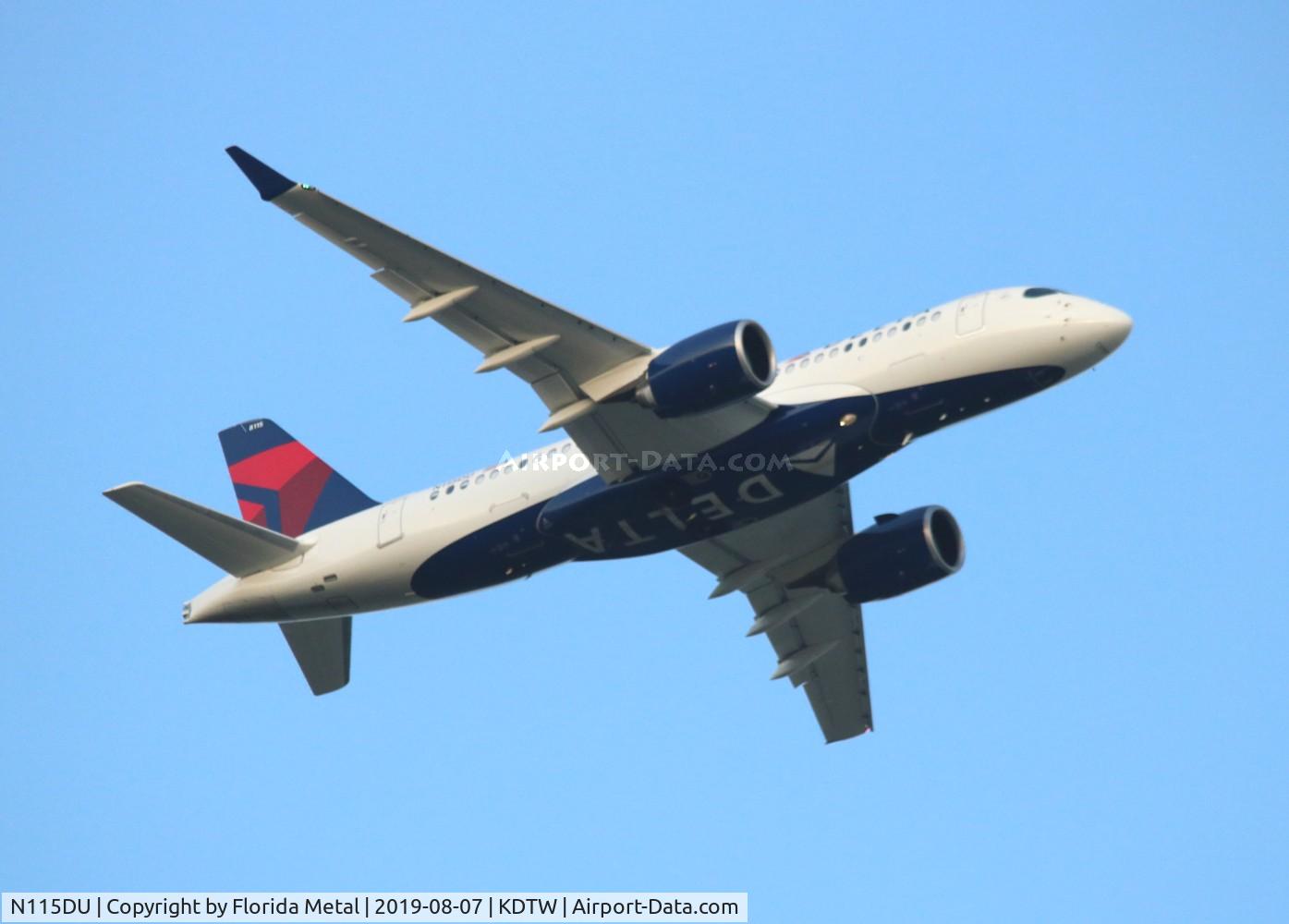 N115DU, 2019 Airbus A220-100 C/N 50034, DAL A220-100 zx