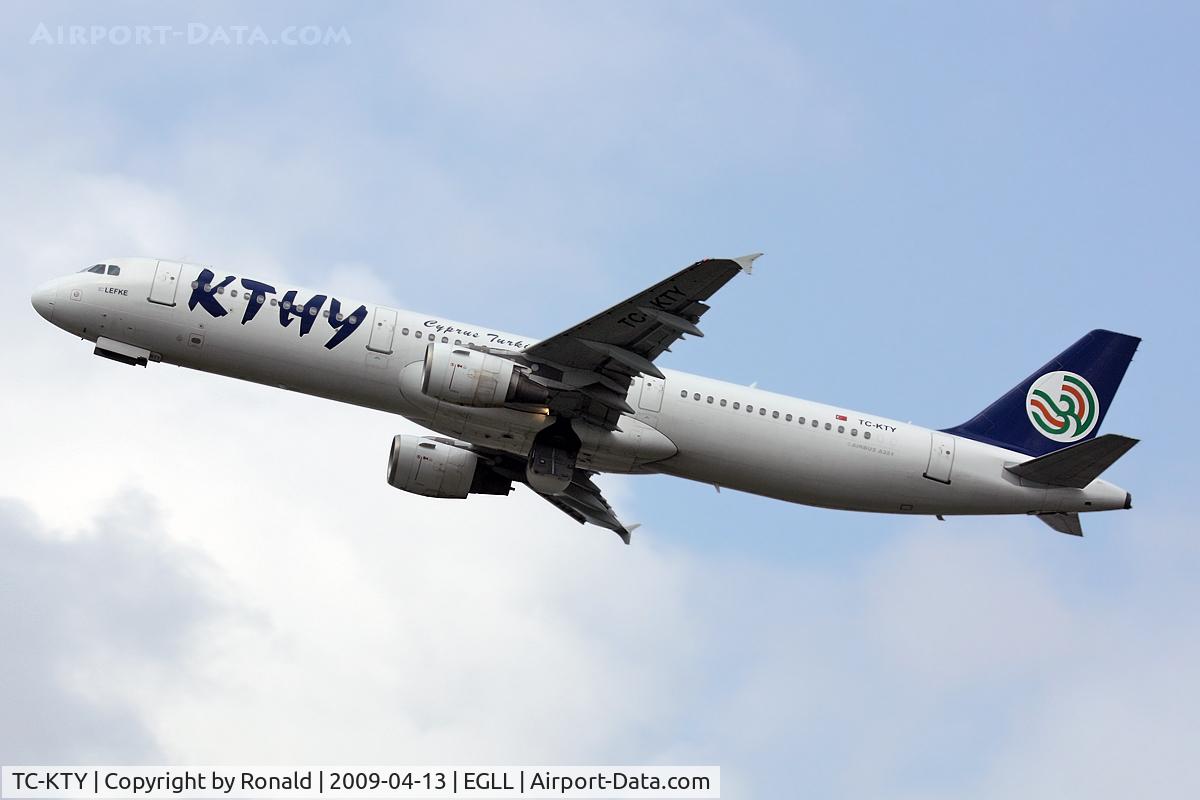 TC-KTY, 1999 Airbus A321-211 C/N 1012, at lhr