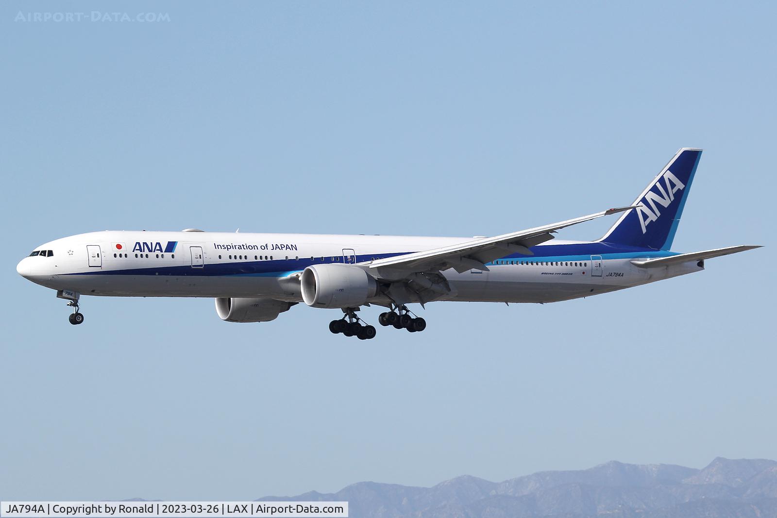 JA794A, 2019 Boeing 777-300/ER C/N 61513, at lax