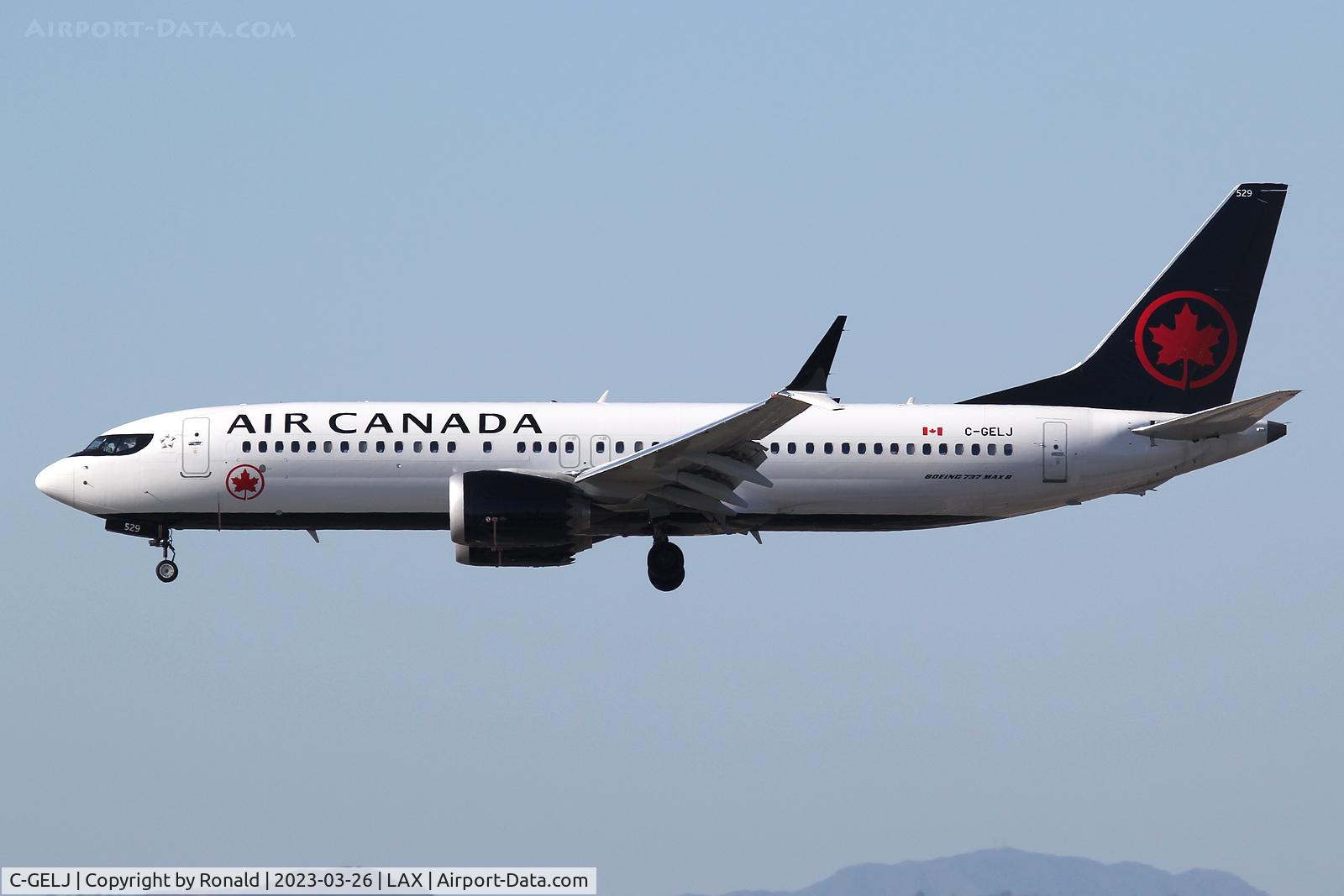 C-GELJ, Boeing 737-8 MAX C/N 61234, at lax