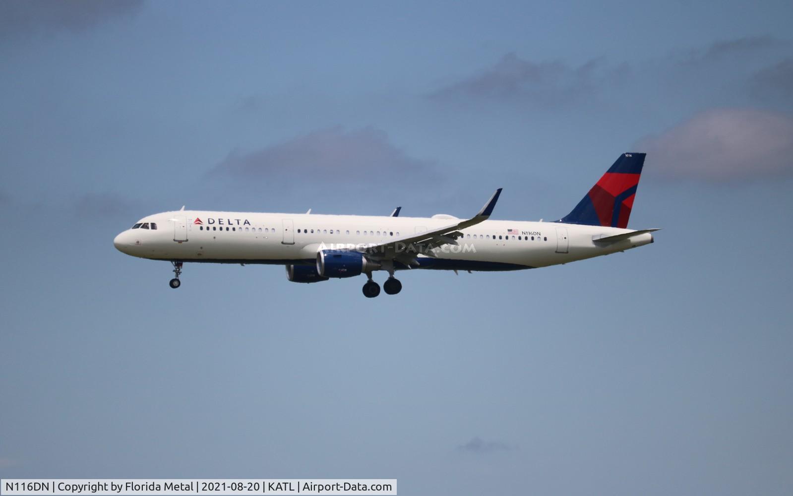 N116DN, 2021 Airbus A321-211 C/N 10121, DAL A321 zx