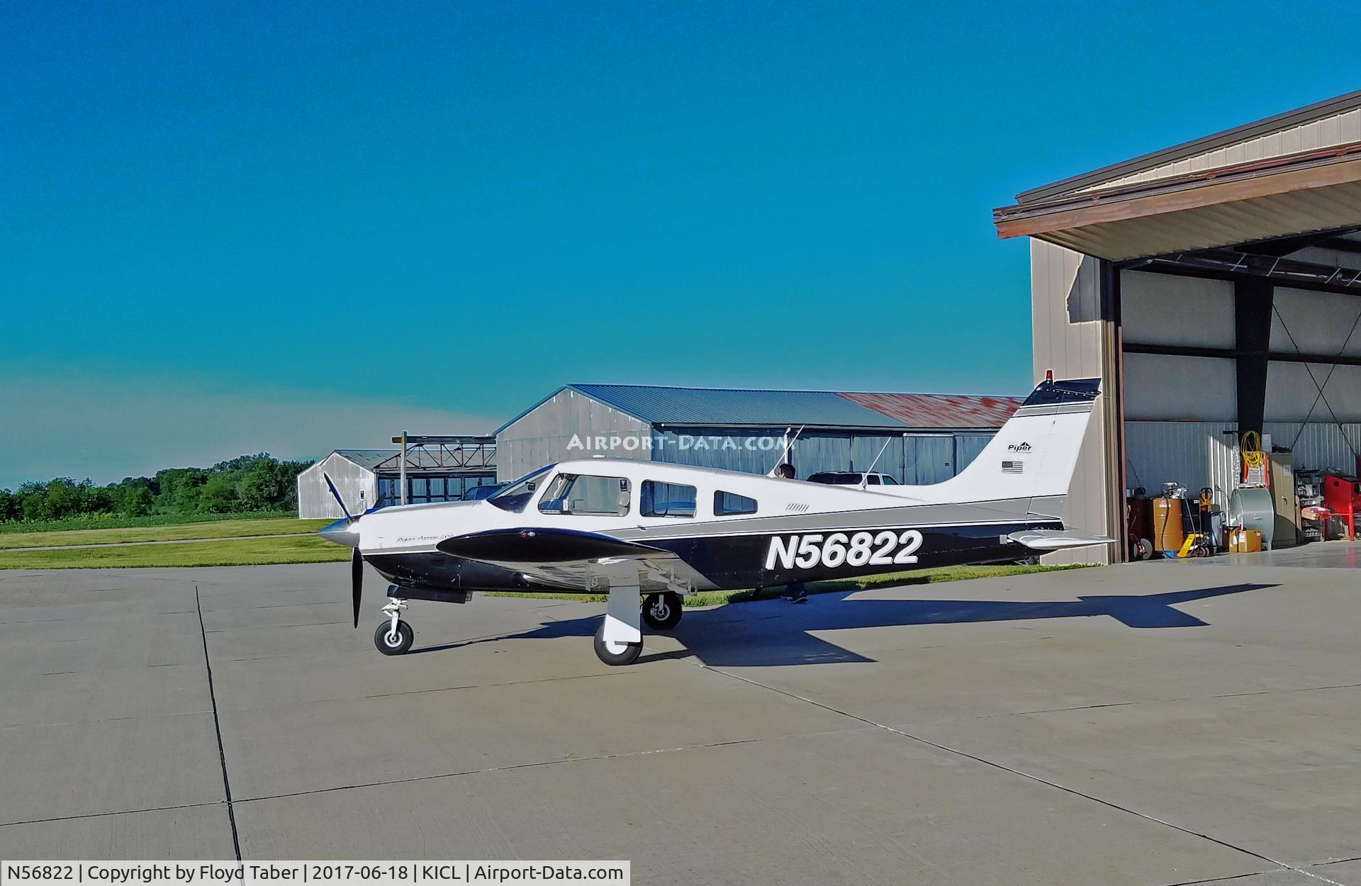 N56822, 1973 Piper PA-28R-200 C/N 28R-7435047, Pulled out to go flying at Clarinda