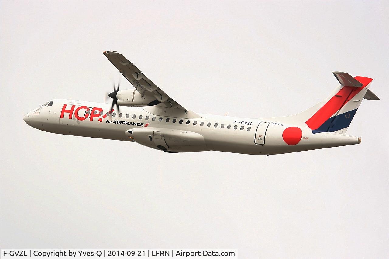 F-GVZL, 1998 ATR 72-212A C/N 553, ATR 72-212A, Take off rwy 28, Rennes-St Jacques airport (LFRN-RNS)