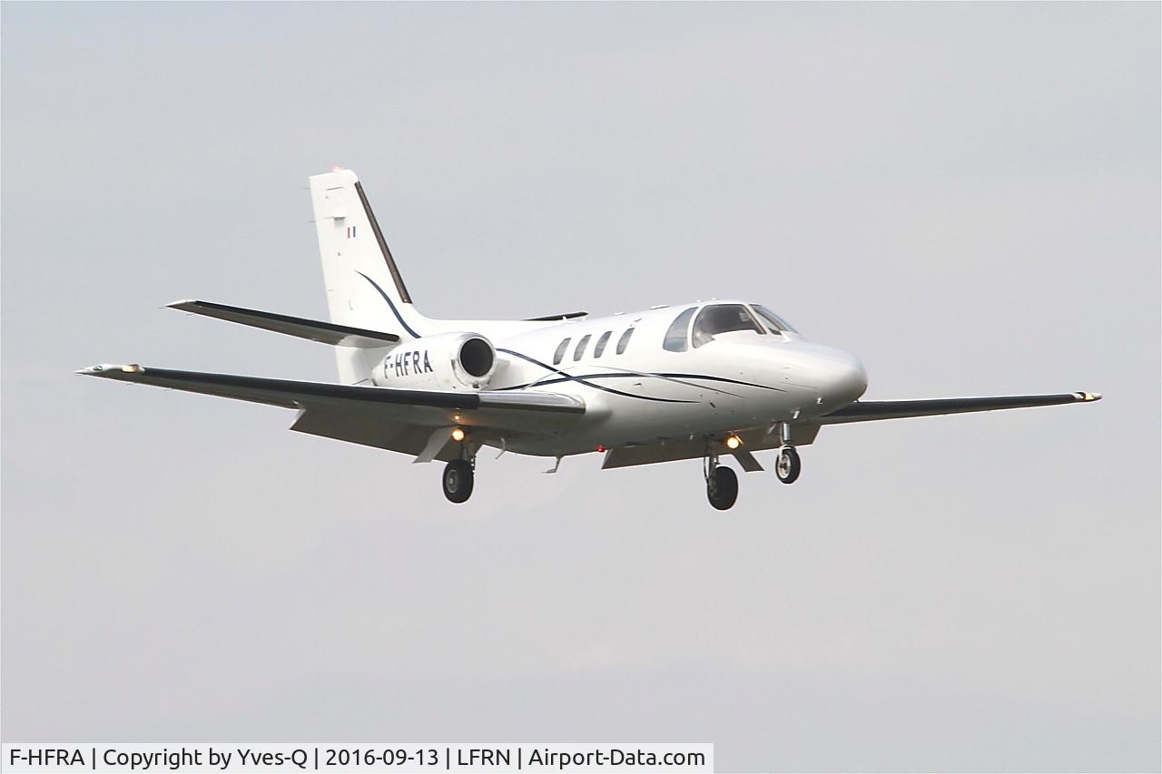 F-HFRA, 1978 Cessna 501 Citation I/SP C/N 501-0044, Cessna 501 Citation, Short approach rwy 10, Rennes St Jacques airport (LFRN-RNS)