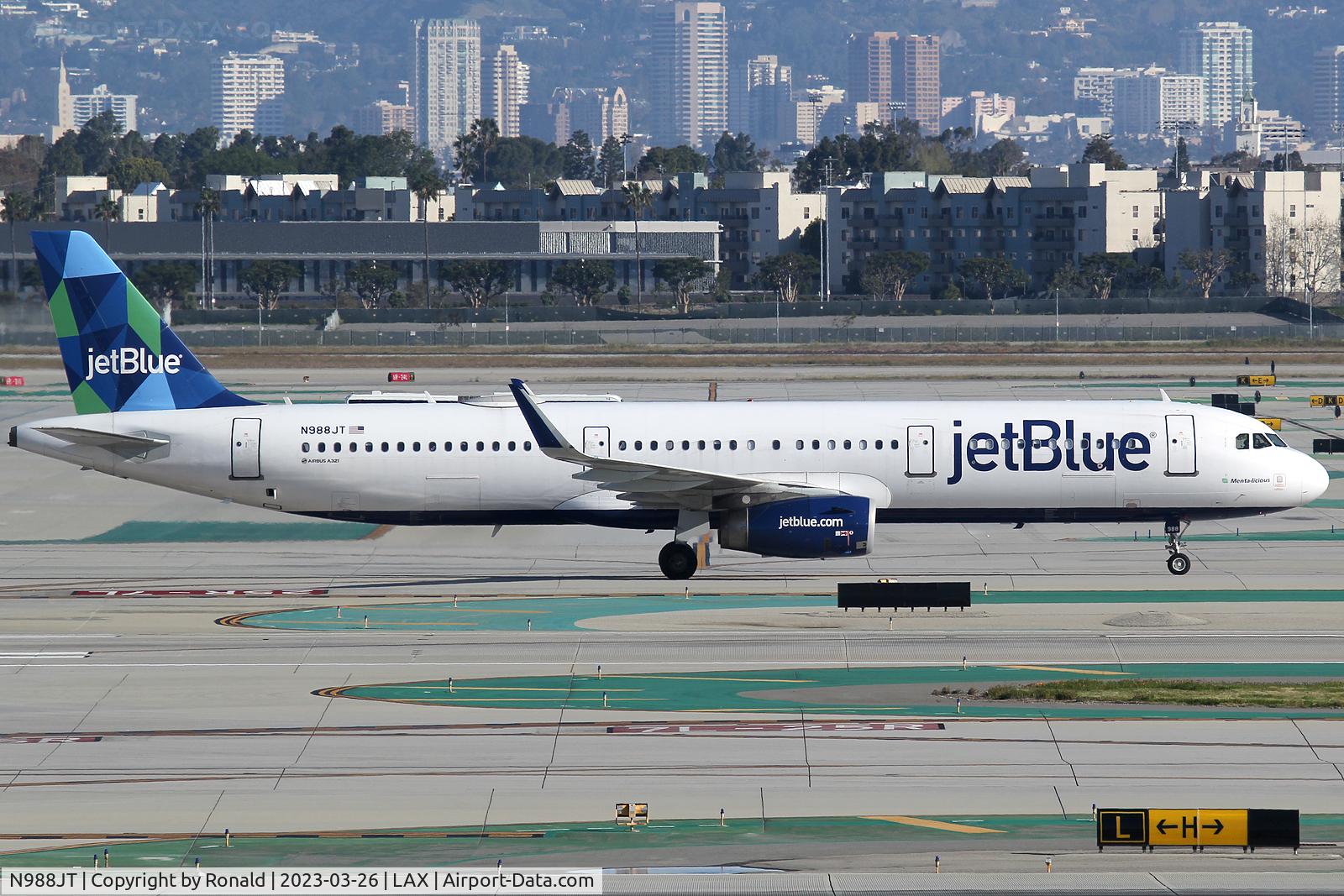 N988JT, 2017 Airbus A321-231 C/N 7956, at lax