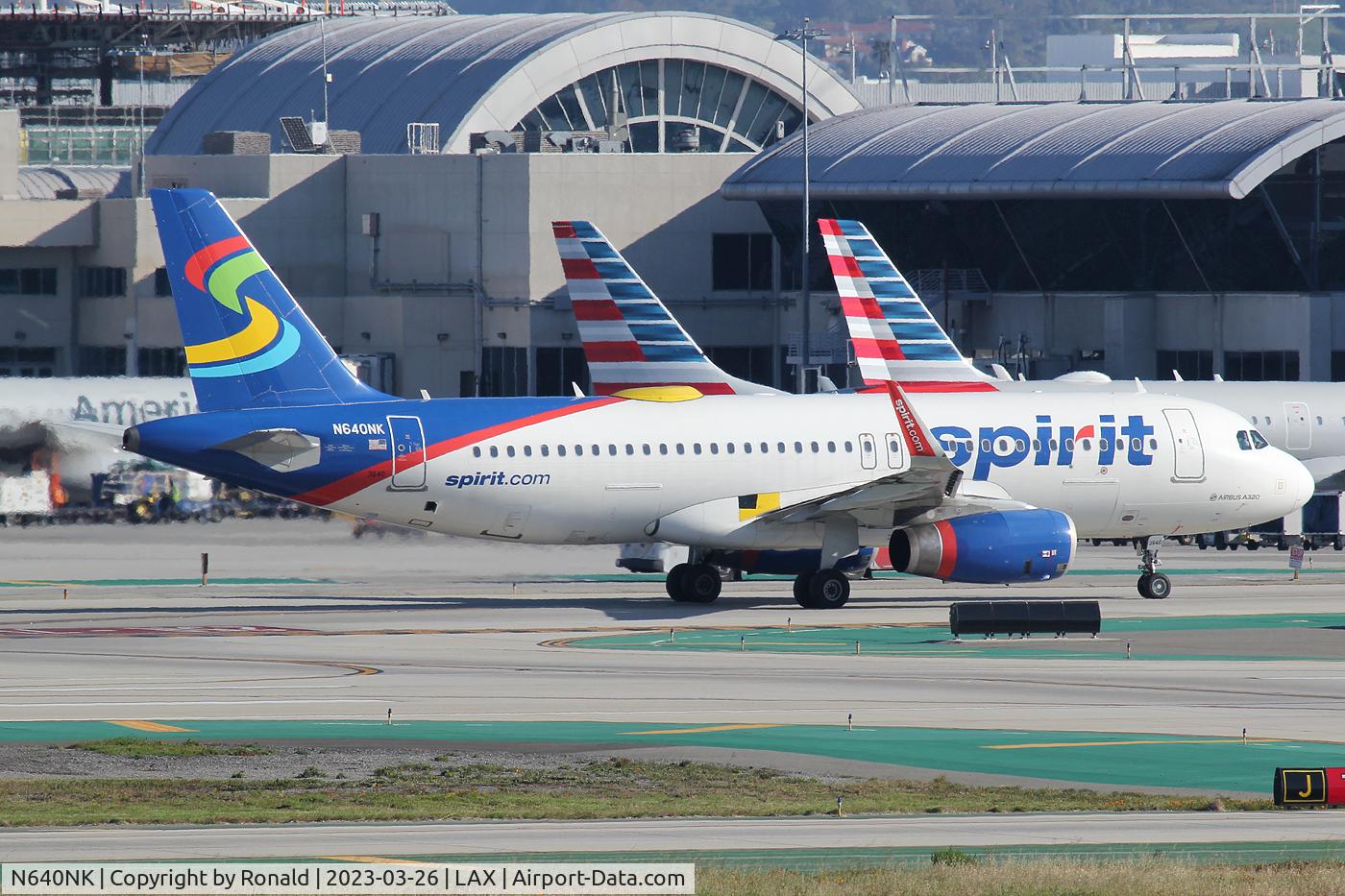 N640NK, 2015 Airbus A320-232 C/N 6507, at lax