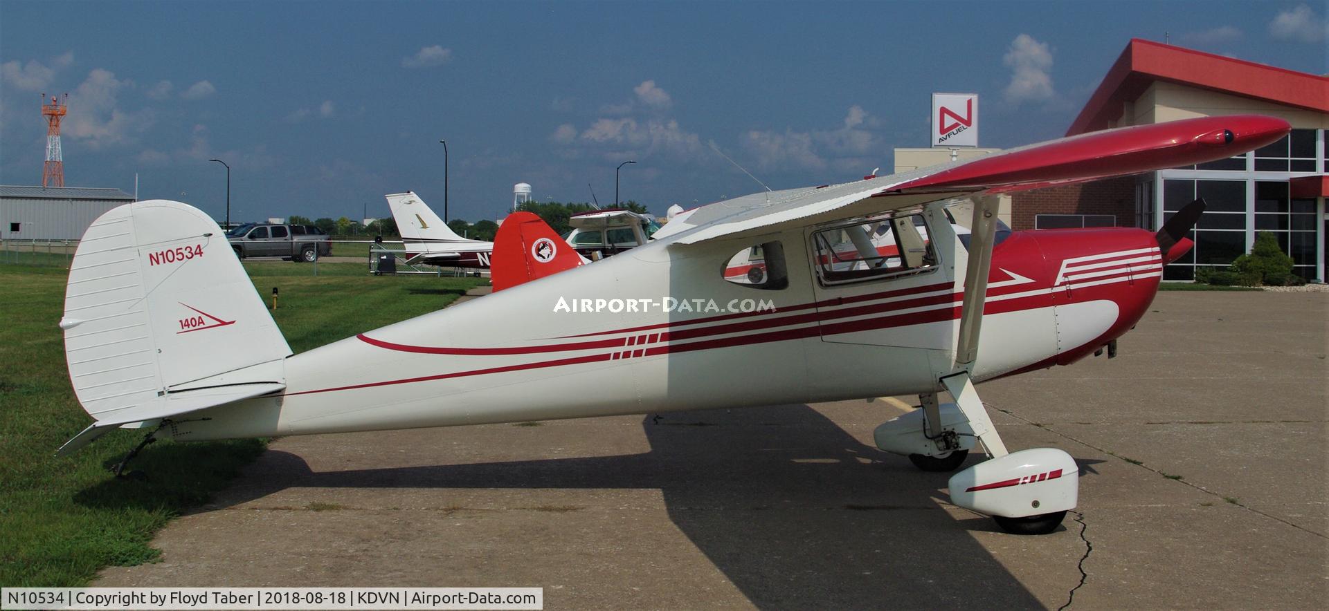 N10534, 1957 Cessna 140A C/N 15697, Sitting at the FBO Ramp REVV Aviation