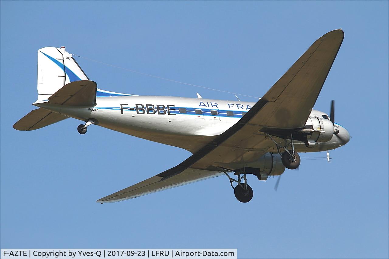 F-AZTE, 1943 Douglas C-47A-1-DL  Skytrain C/N 9172, Douglas C-47A Skytrain, On display, Morlaix-Ploujean airport (LFRU-MXN) Air show 2017