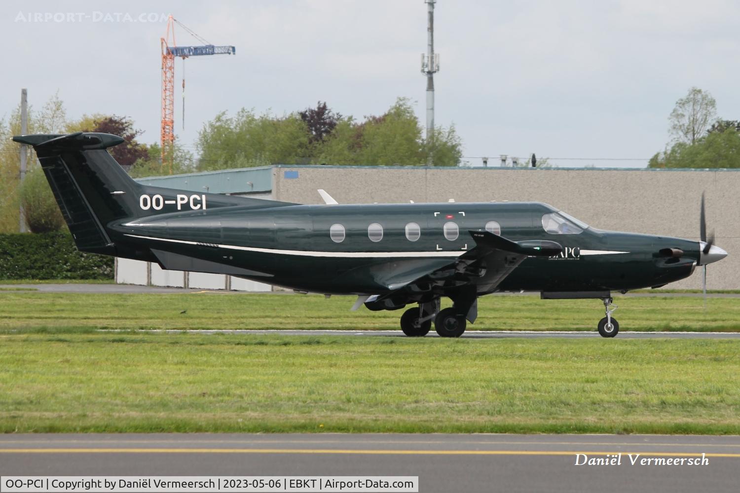 OO-PCI, 2012 Pilatus PC-12/47E C/N 1380, At Kortrijk Airport.