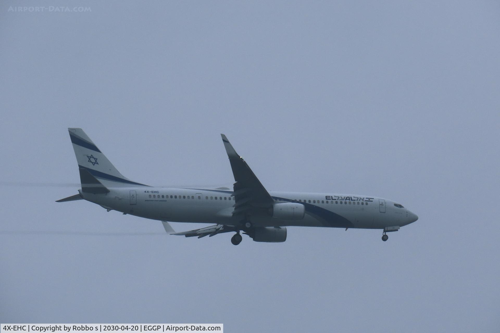 4X-EHC, 2014 Boeing 737-958/ER C/N 41554, 4X-EHC 737/900 of ELAL arriving into Liverpool John Lennon Airport with the Israeli entry for the Eurovision Song contest being held in the City of Liverpool, who are hosting it on behalf the Country of Ukraine .