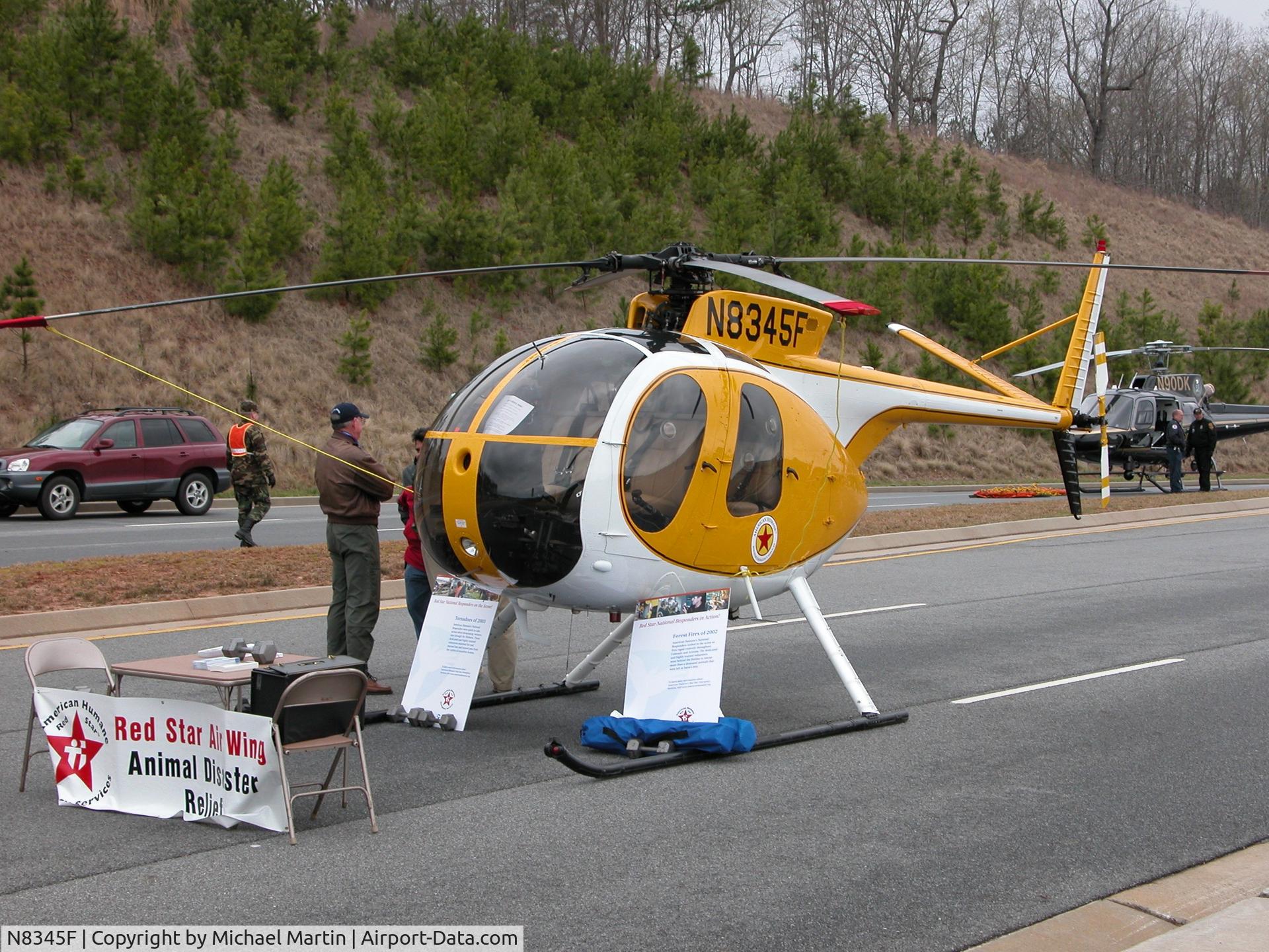 N8345F, Hughes 369HS C/N 1050774S, Red Star Air Wing on display