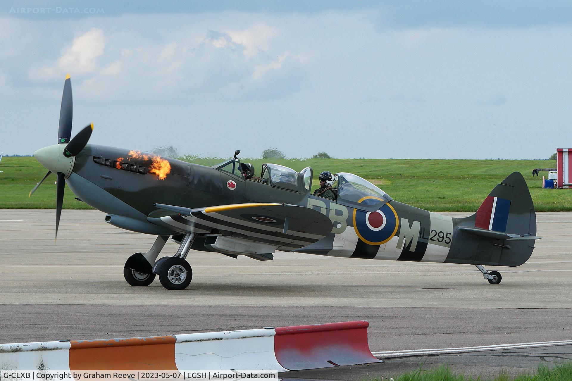 G-CLXB, 1944 Supermarine 361 Spitfire LF.IXb C/N CBAF 8381, Starting at Norwich.