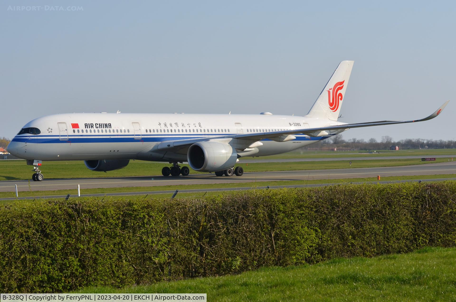 B-328Q, 2021 Airbus A350-941 C/N 537, Air China A359 evening arrival in CPH