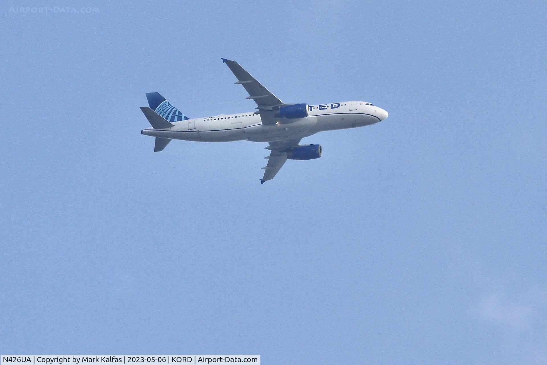 N426UA, 1995 Airbus A320-232 C/N 510, United Airlines Airbus A320-232, N426UA operating as UA2362 arriving from MIA, on approach to ORD