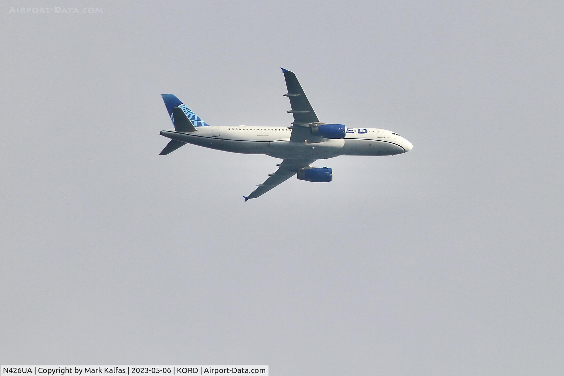 N426UA, 1995 Airbus A320-232 C/N 510, United Airlines Airbus A320-232, N426UA operating as UA2362 arriving from MIA, on approach to ORD