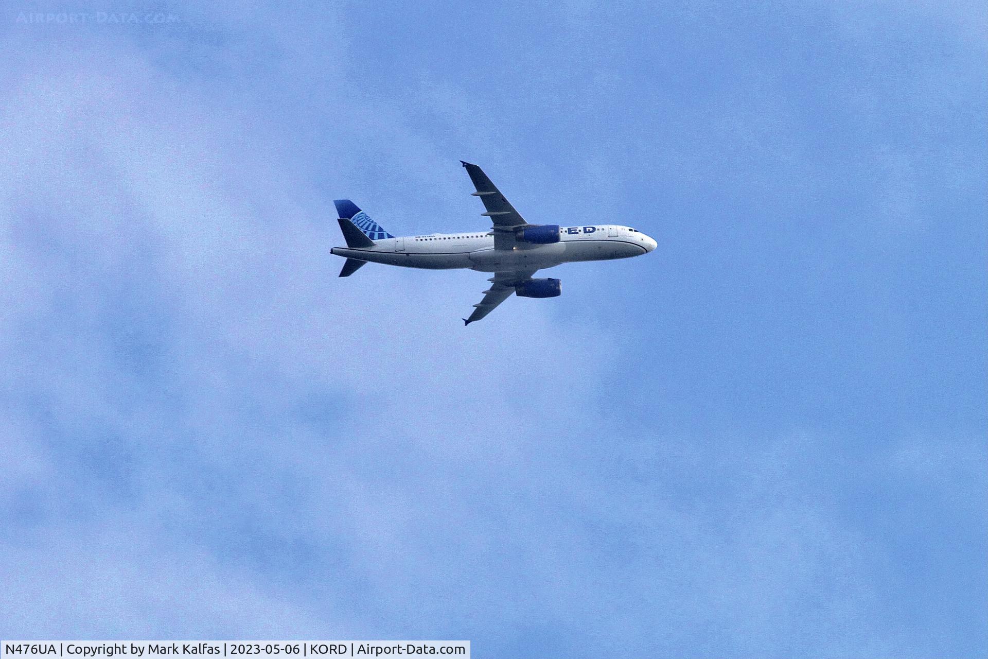 N476UA, 2001 Airbus A320-232 C/N 1508, United Airlines Airbus A320-232, N476UA arriving from RSW, on approach to ORD