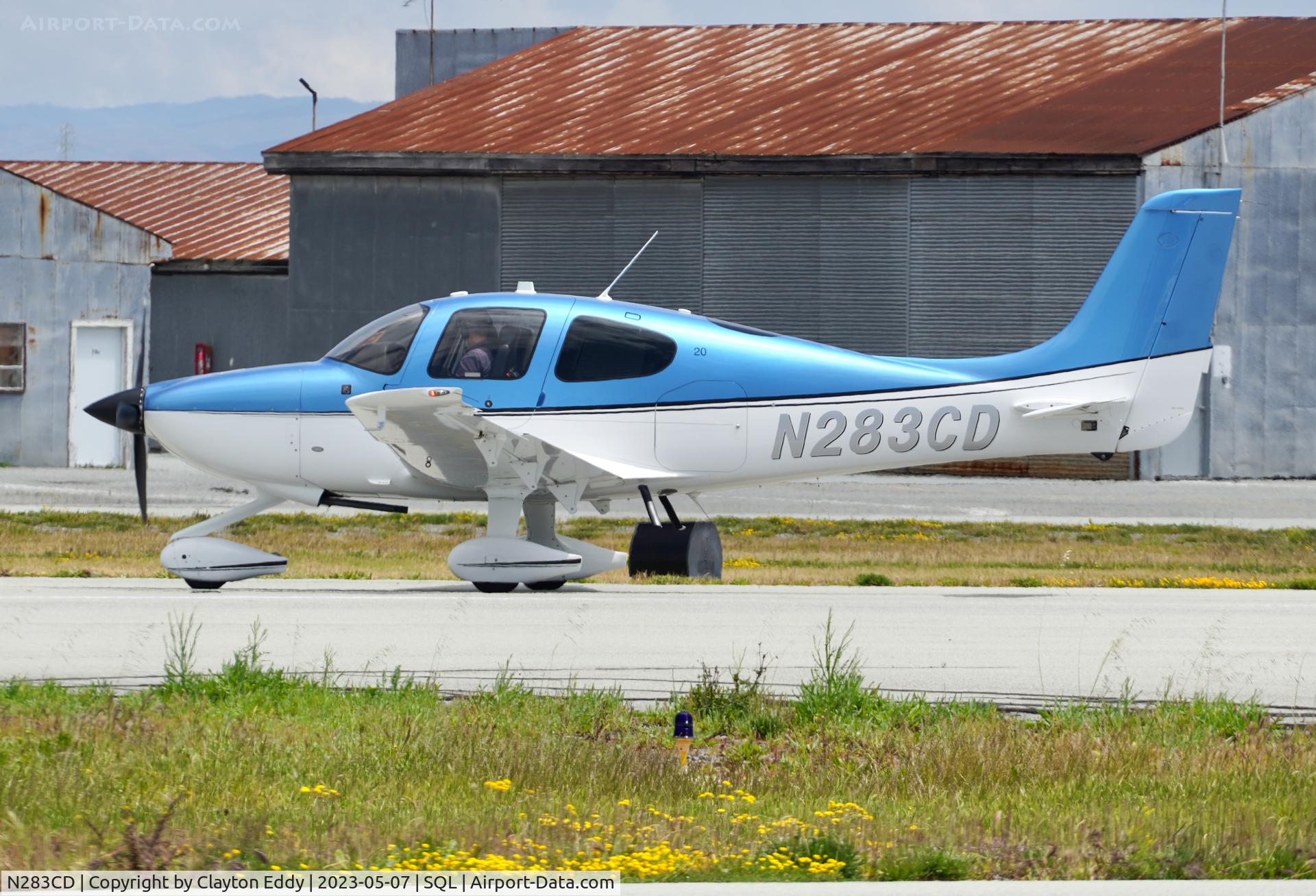 N283CD, 2004 Cirrus SR22 C/N 1243, San Carlos Airport in California 2023.