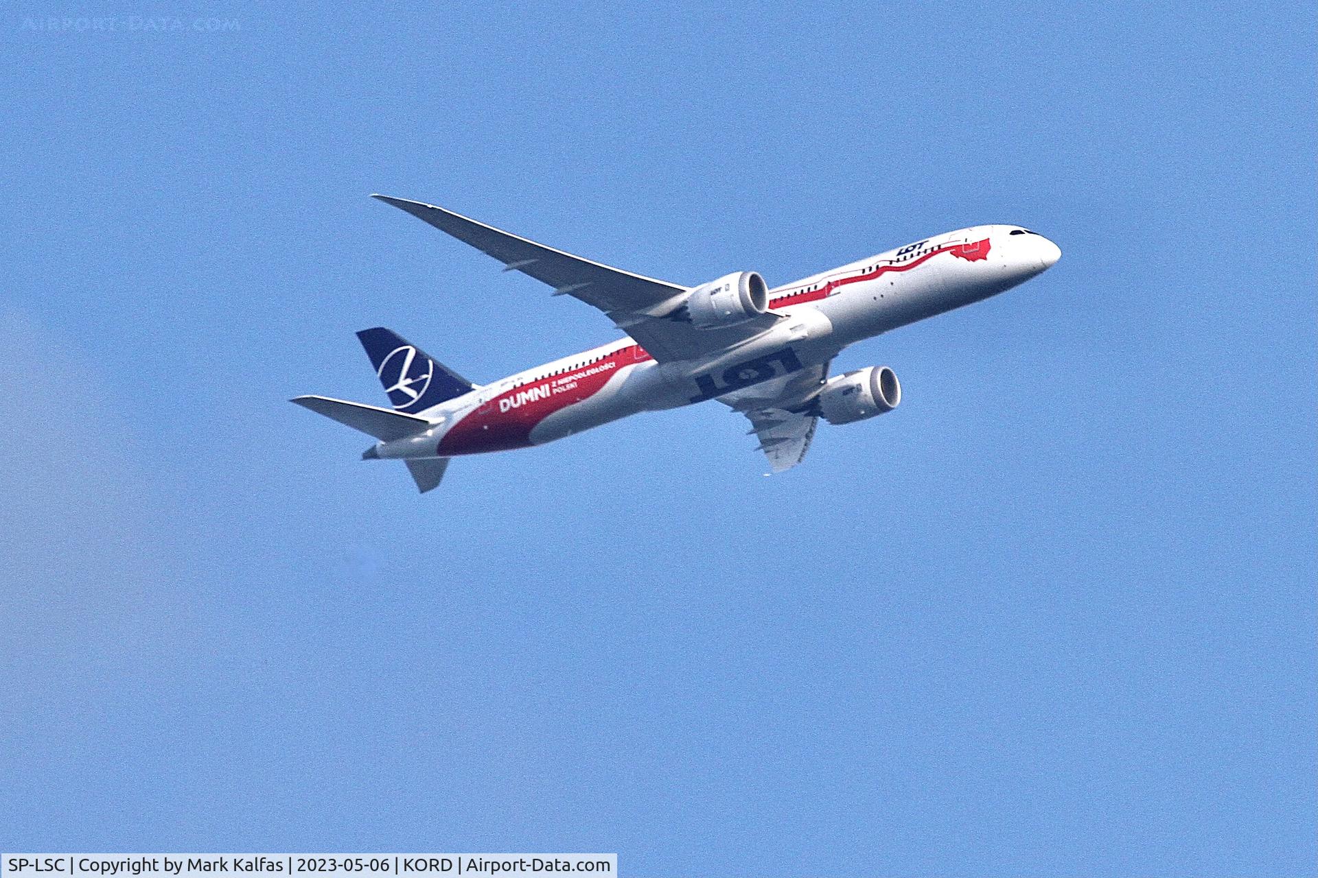 SP-LSC, 2018 Boeing 787-9 Dreamliner Dreamliner C/N 39293, LOT Boeing 787-9 Dreamliner, SP-LSC, operating at LOT3 from Warsaw to Chicago, on approach to ORD.