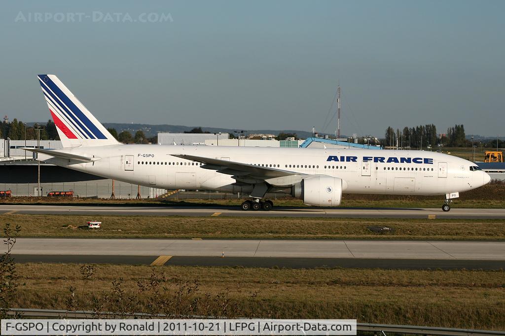 F-GSPO, 2001 Boeing 777-228/ER C/N 30614, at cdg
