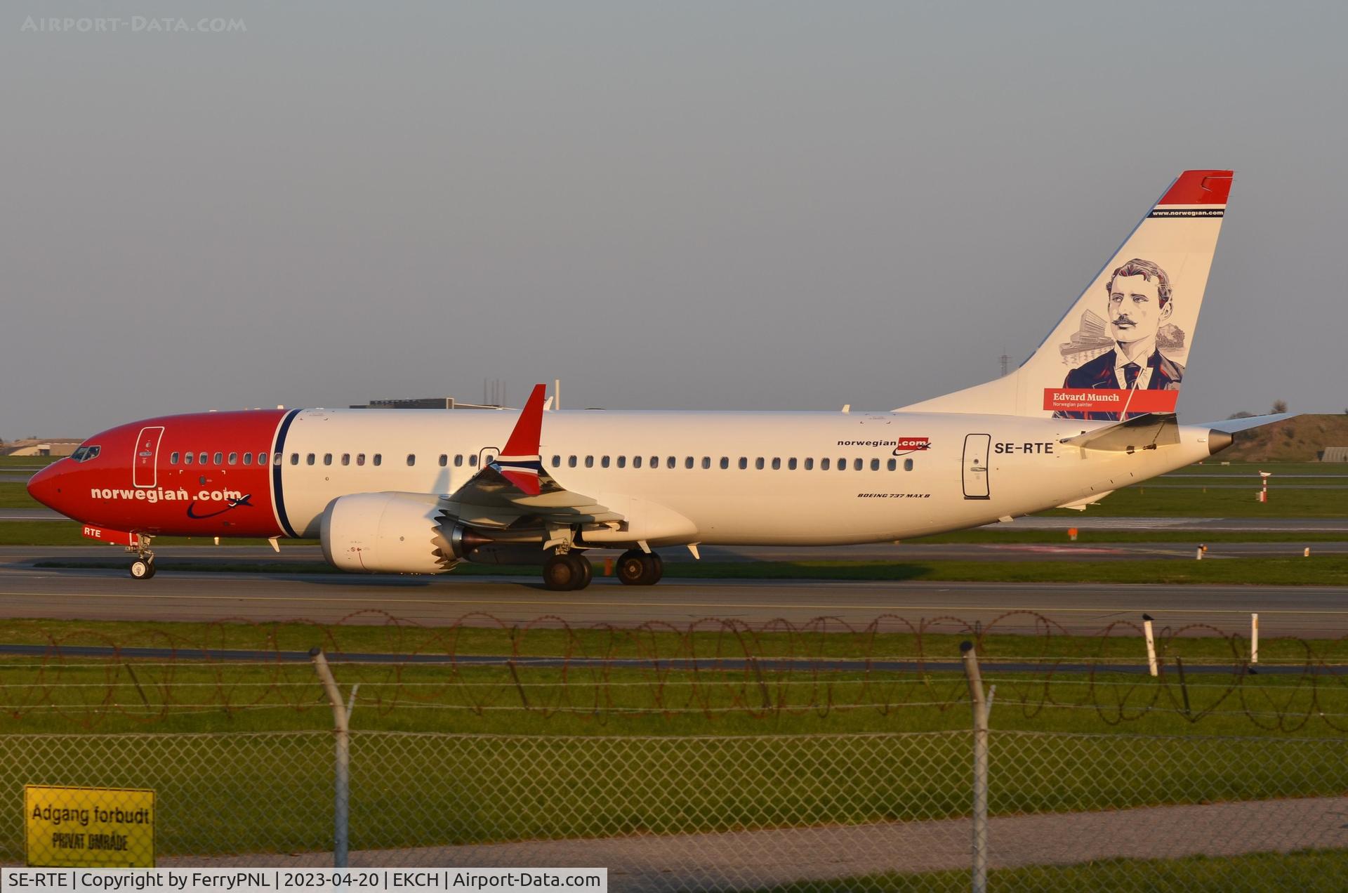 SE-RTE, 2023 Boeing 737-8 MAX C/N 43361, Norwegin B738M named Edvard Munch