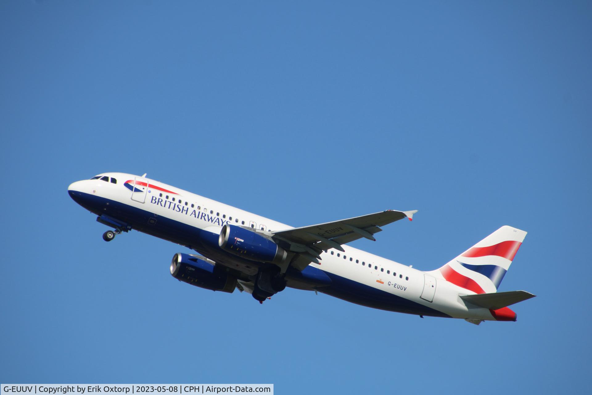 G-EUUV, 2008 Airbus A320-232 C/N 3468, G-EUUV taking off rw 22R