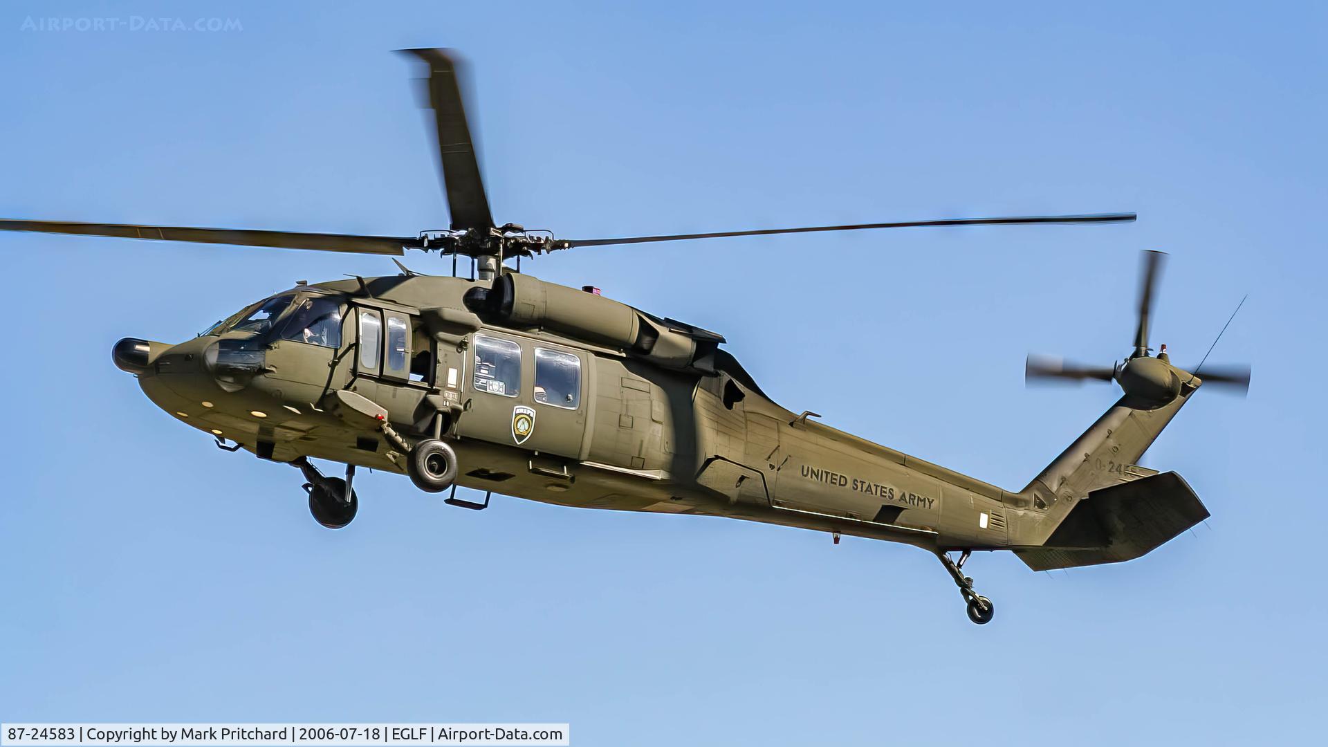 87-24583, 1987 Sikorsky UH-60A Black Hawk C/N 70.1091, Shot at Farnborough 2006