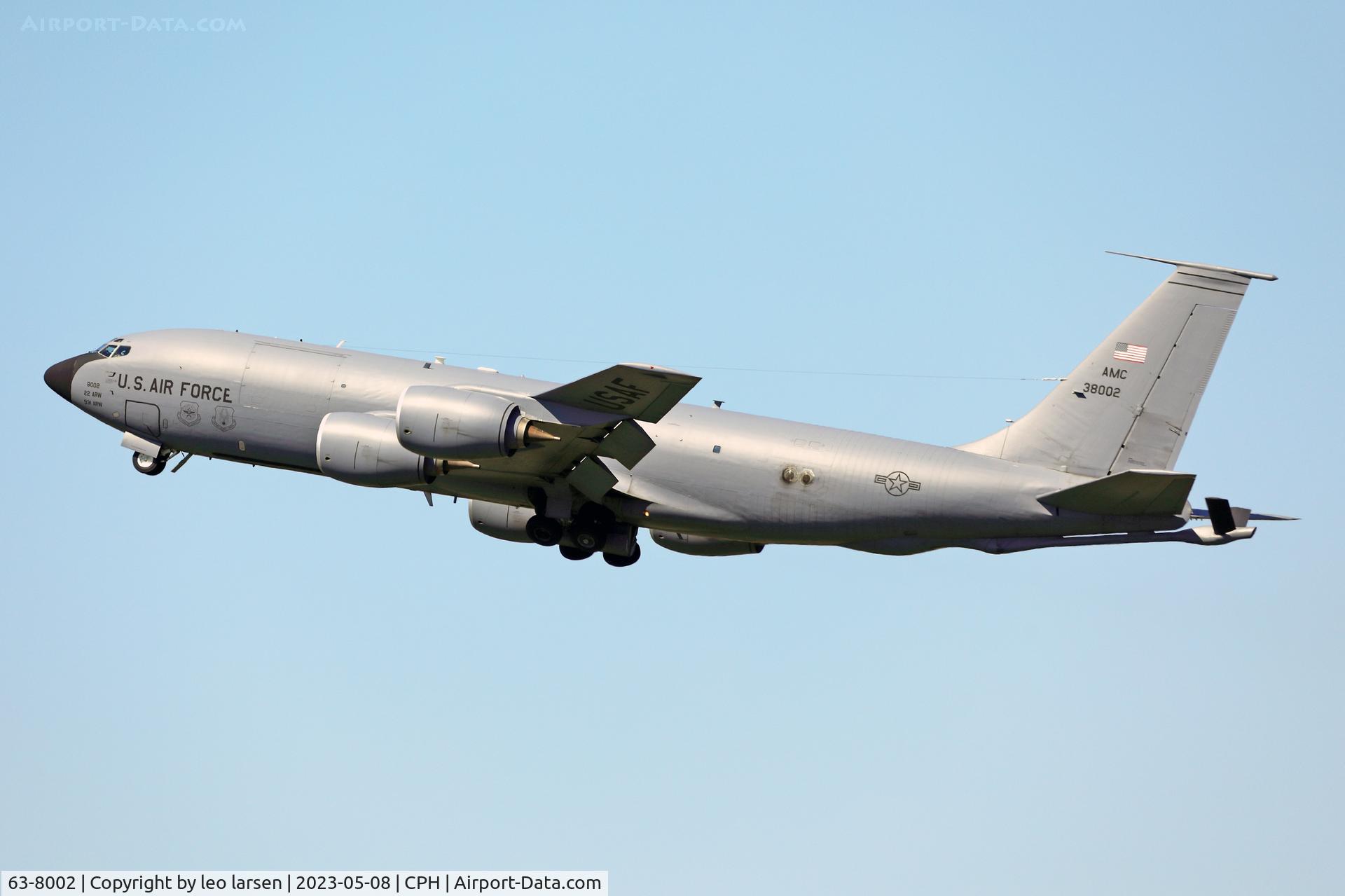 63-8002, 1963 Boeing KC-135R Stratotanker C/N 18619, Copenhagen 8.5.2023