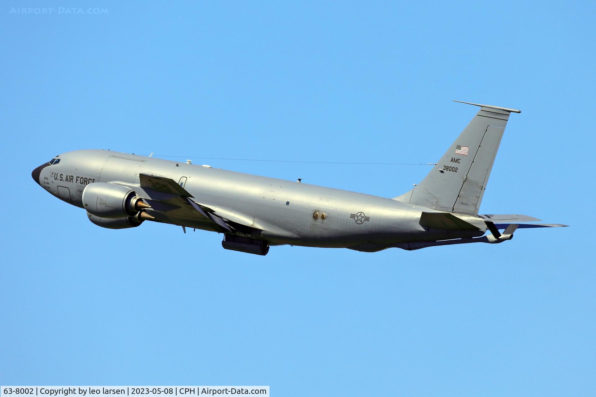 63-8002, 1963 Boeing KC-135R Stratotanker C/N 18619, Copenhagen 8.5.2023