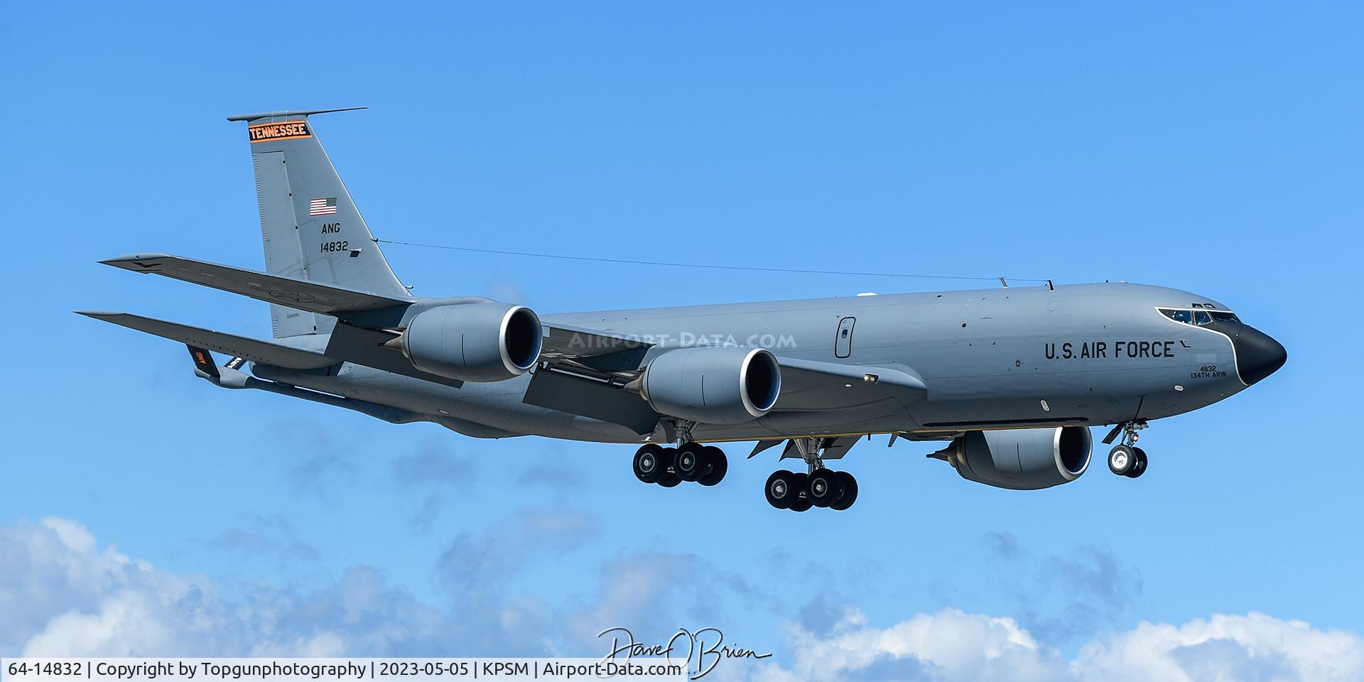 64-14832, 1964 Boeing KC-135R Stratotanker C/N 18772, ROMA71 RTB's after dragging TREND21 Flight across the pond