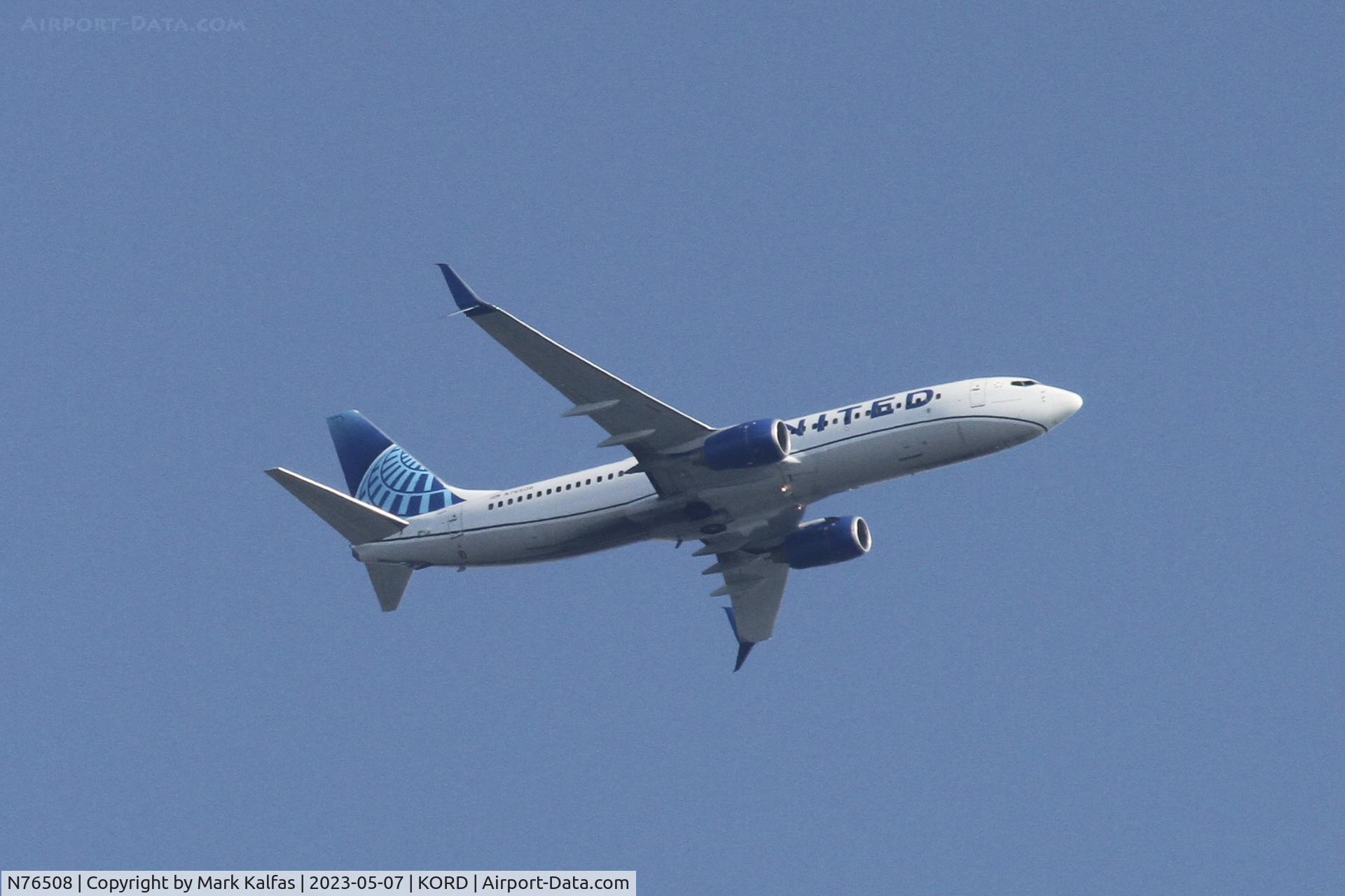 N76508, 2008 Boeing 737-824 C/N 31639, United Airlines B738 N76508 UA1142 DCA-ORD