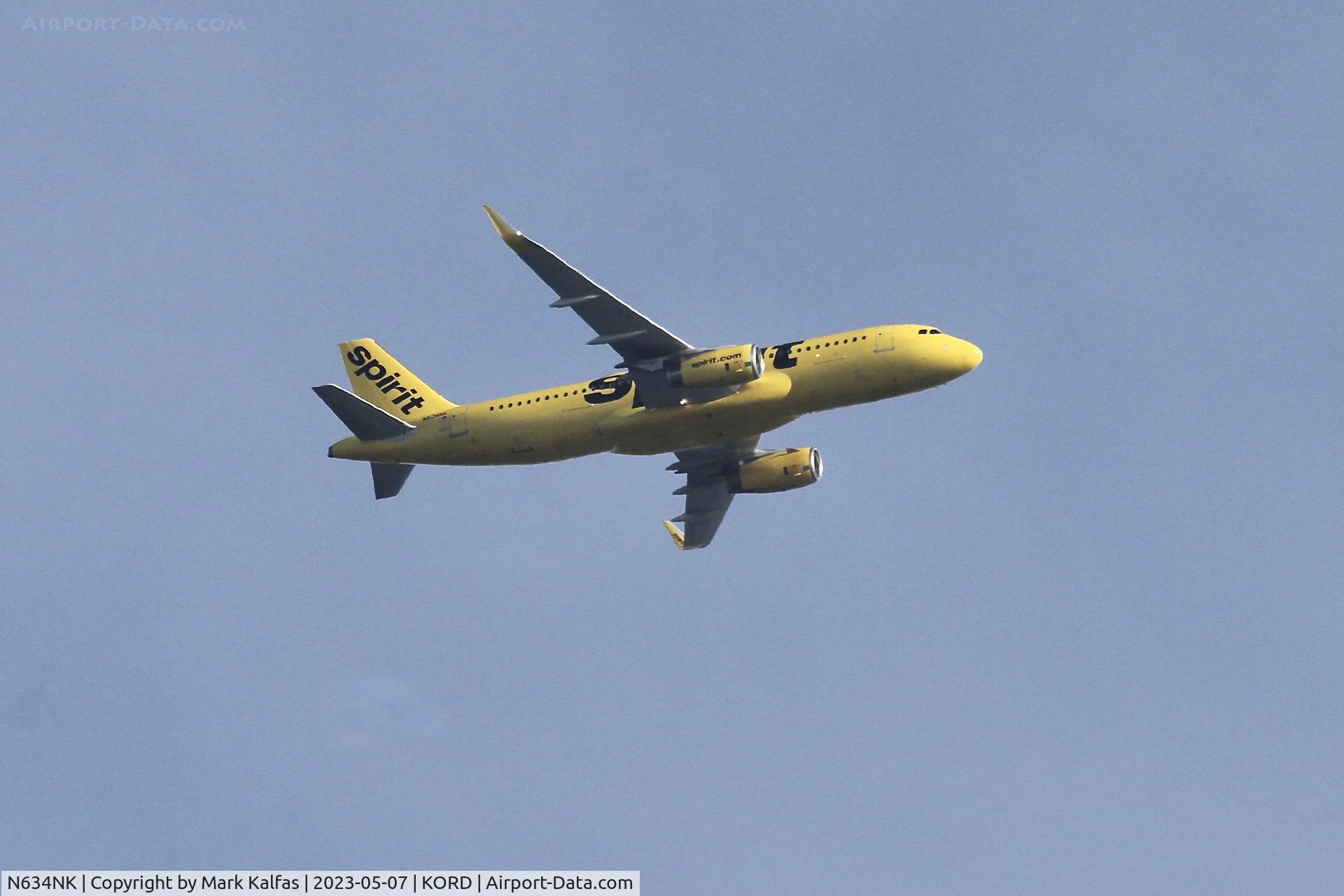 N634NK, 2014 Airbus A320-232 C/N 6370, Spirit Airlines A320 N634NK NK322 MCO-ORD
